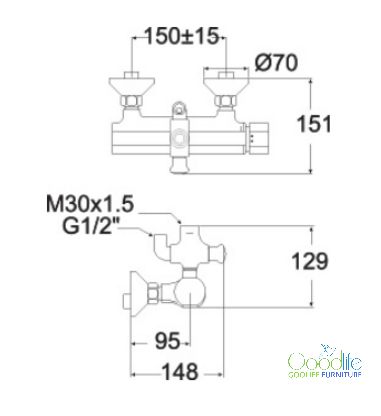 Củ sen tắm nóng lạnh American Standard Acacia WF-2772 (WF2772)