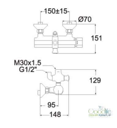  Củ sen tắm nóng lạnh American Standard Acacia WF-2772 (WF2772) 