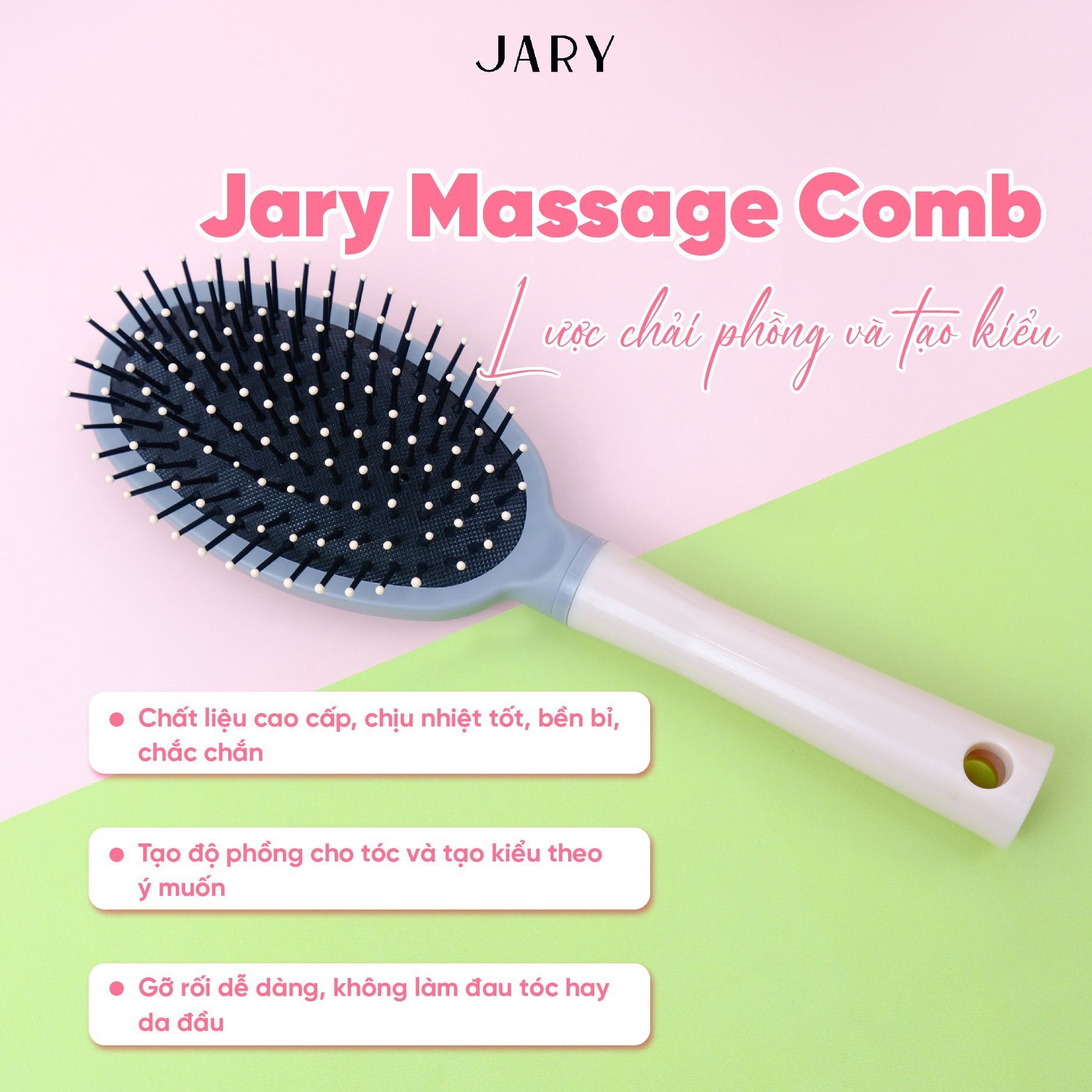 LƯỢC CHẢI TÓC MASSAGE JARY MASSAGE COMB - MC02