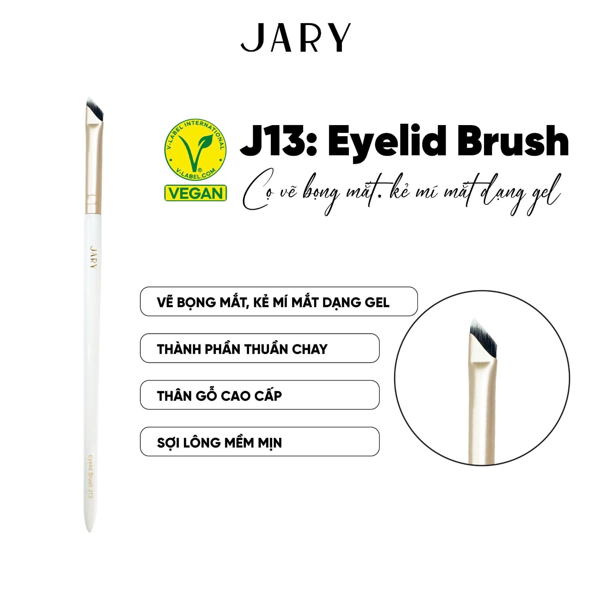CỌ VẼ BỌNG MẮT, KẺ MÍ MẮT DẠNG GEL JARY EYELID BRUSH J13