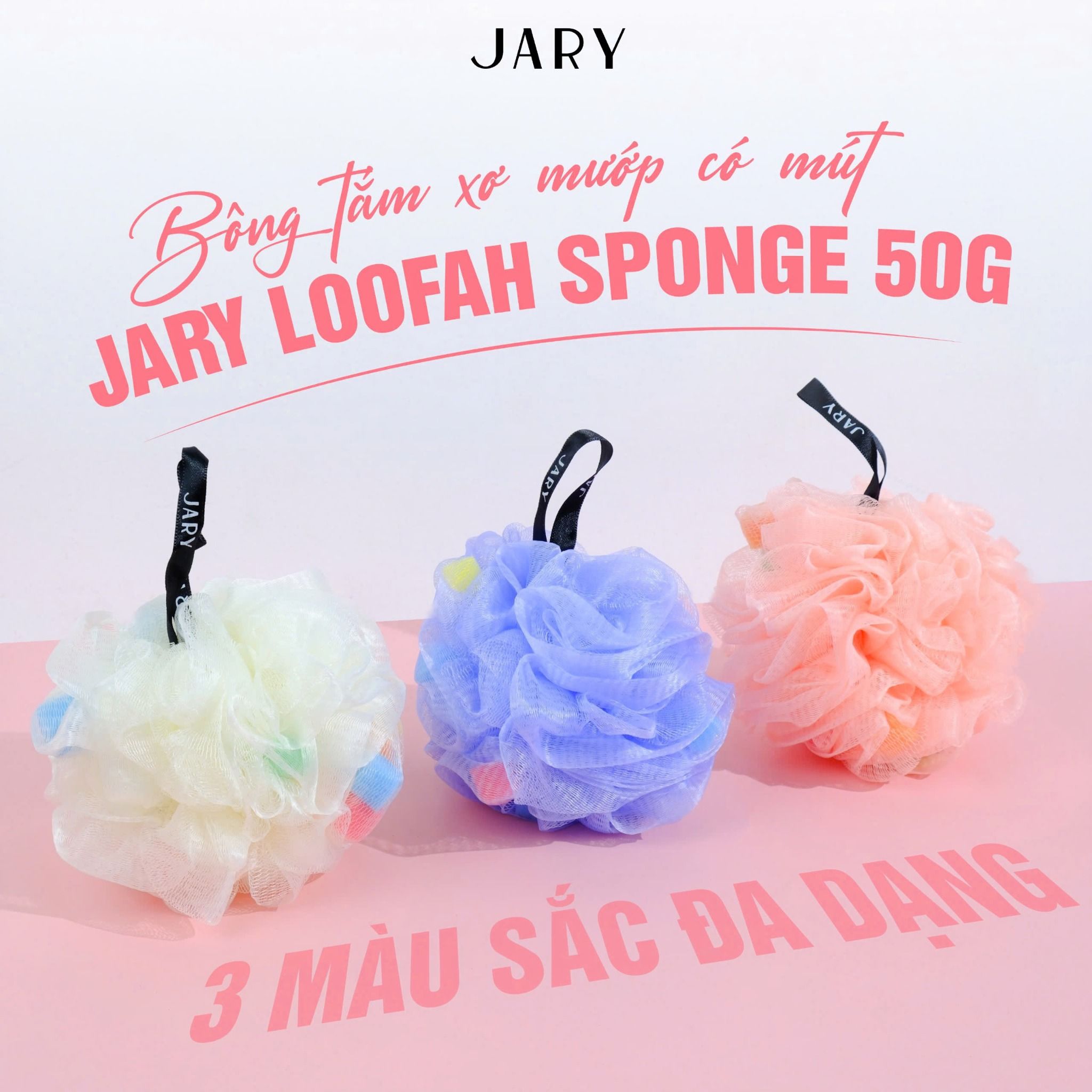 BÔNG TẮM XƠ MƯỚP CÓ MÚT JARY LOOFAH SPONGE 50G