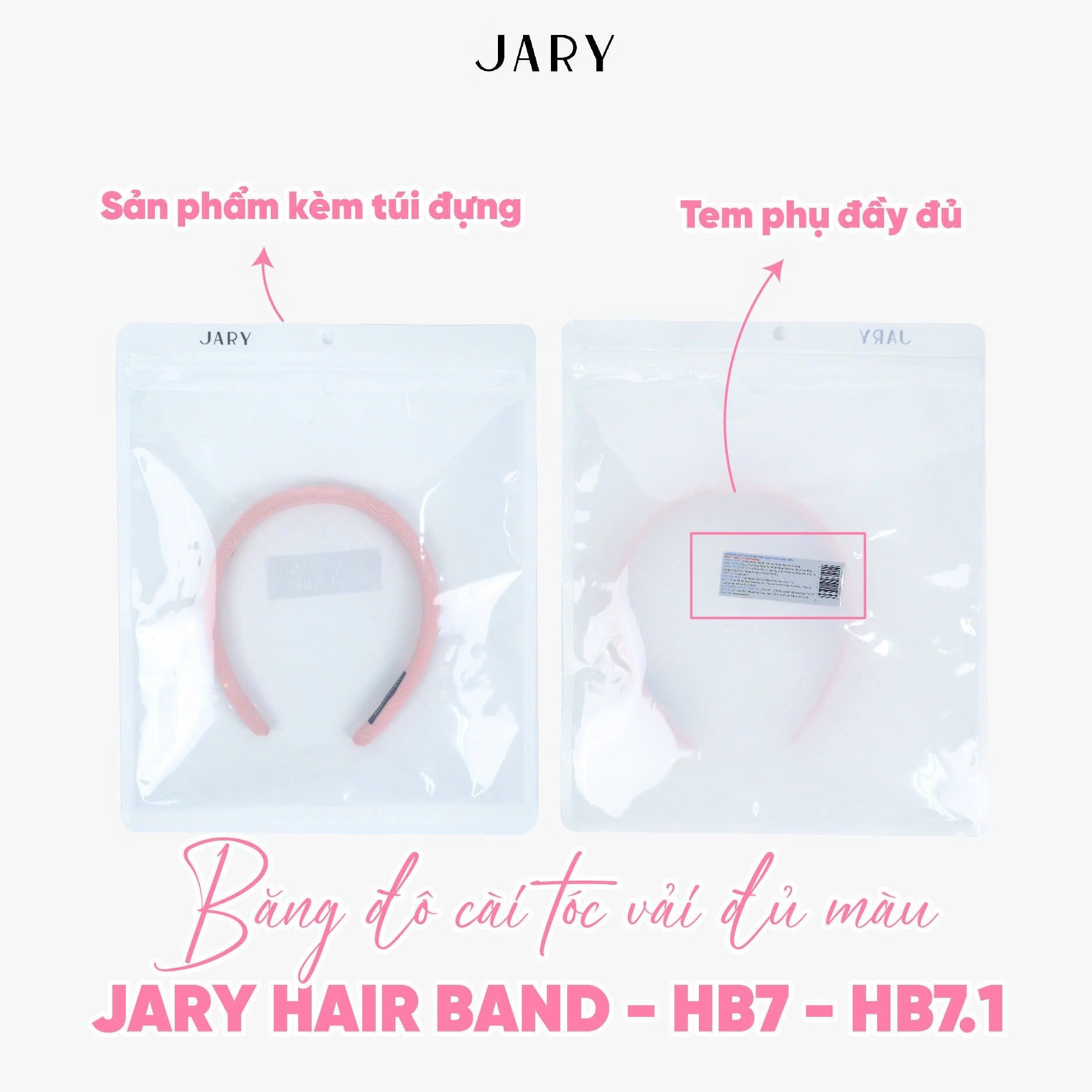 BĂNG ĐÔ CÀI TÓC VẢI ĐỦ MÀU JARY HAIR BAND - HB7 - HB7.1