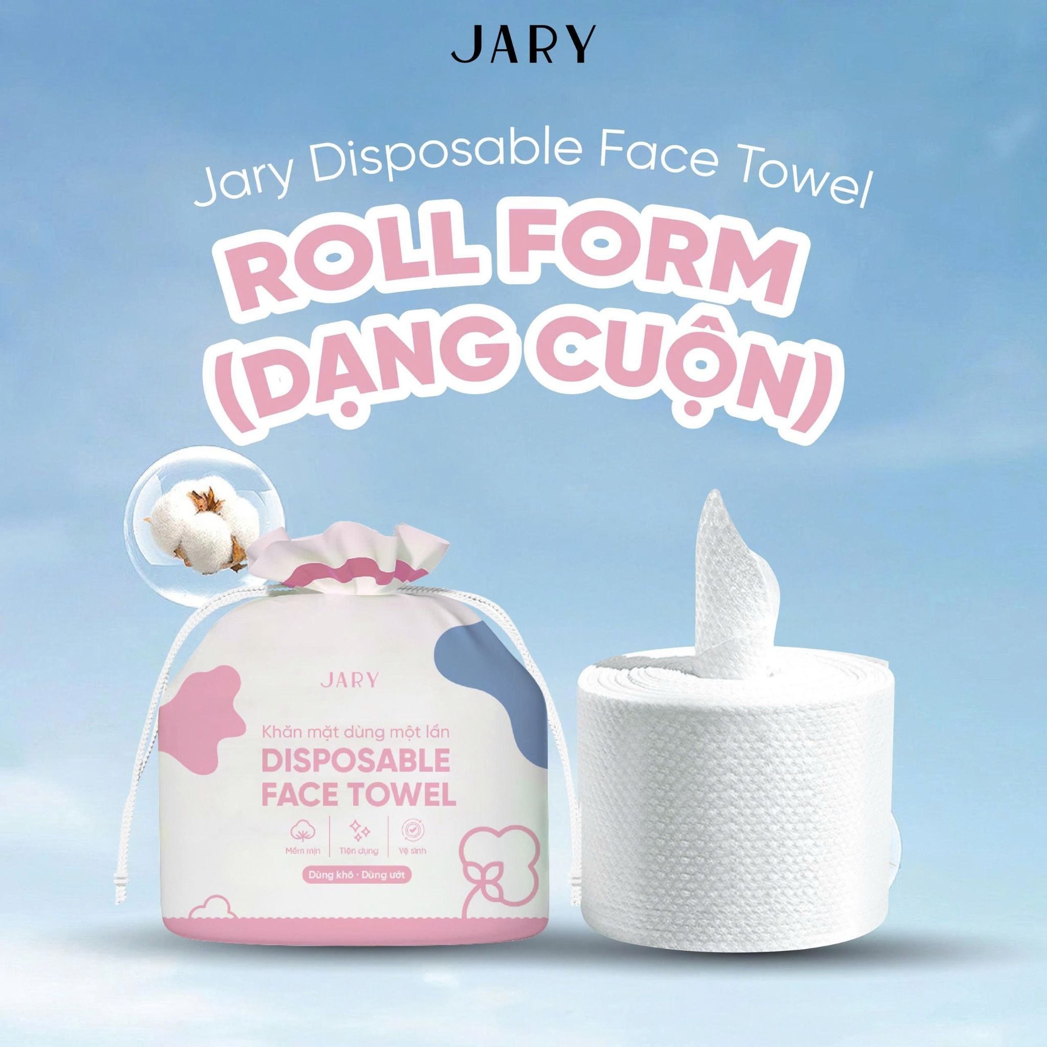 KHĂN MẶT DÙNG MỘT LẦN JARY DISPOSABLE FACE TOWEL - DẠNG CUỘN
