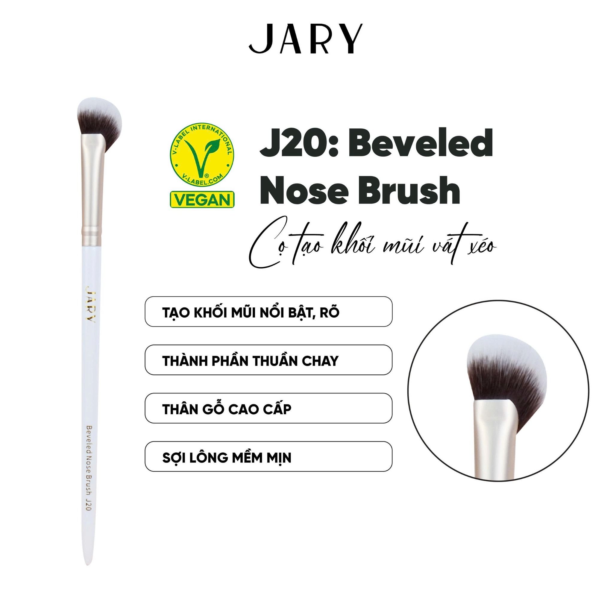 CỌ TẠO KHỐI MŨI VÁT XÉO JARY BEVELED NOSE BRUSH - J20