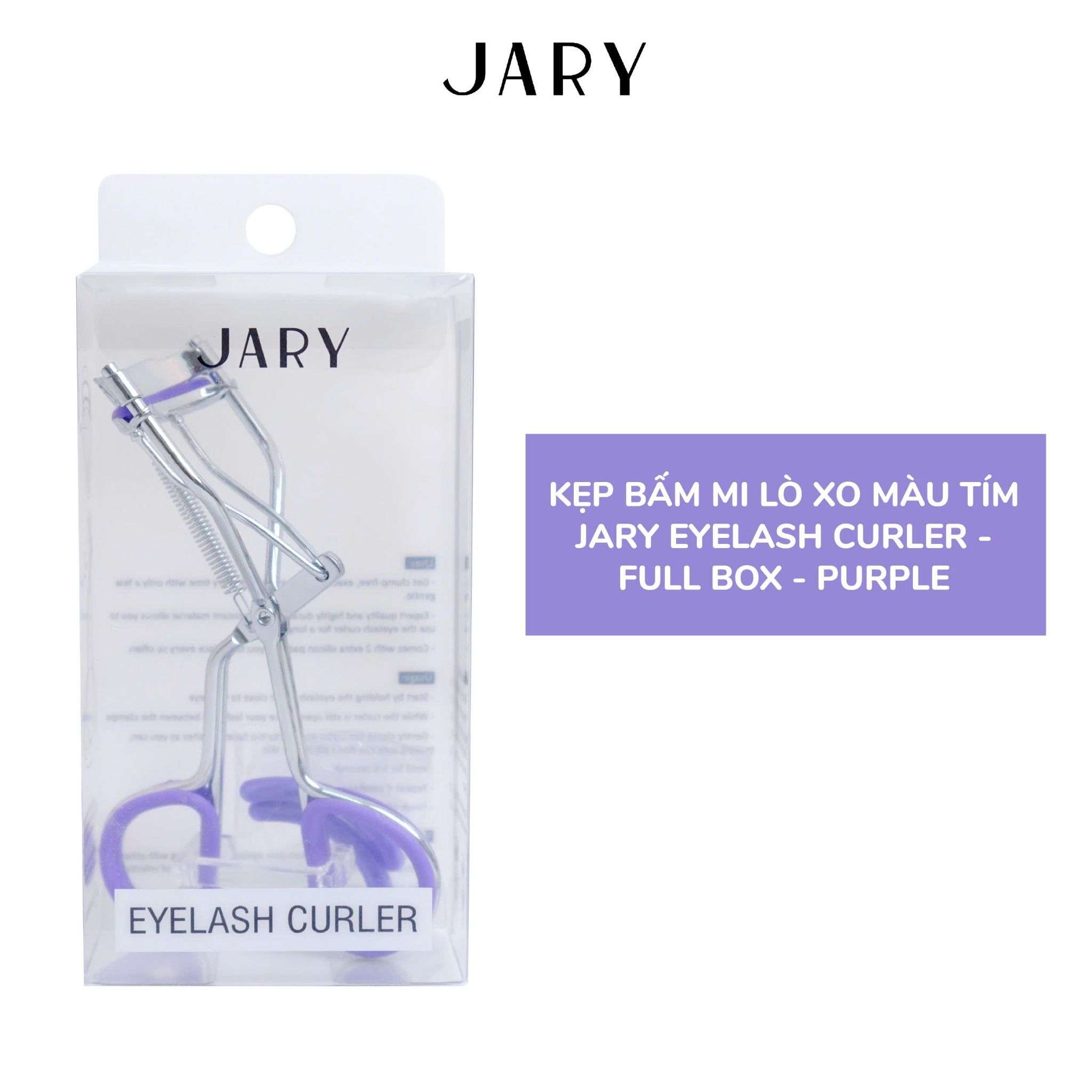 KẸP BẤM MI LÒ XO MÀU TÍM JARY EYELASH CURLER - FULLBOX - PURPLE