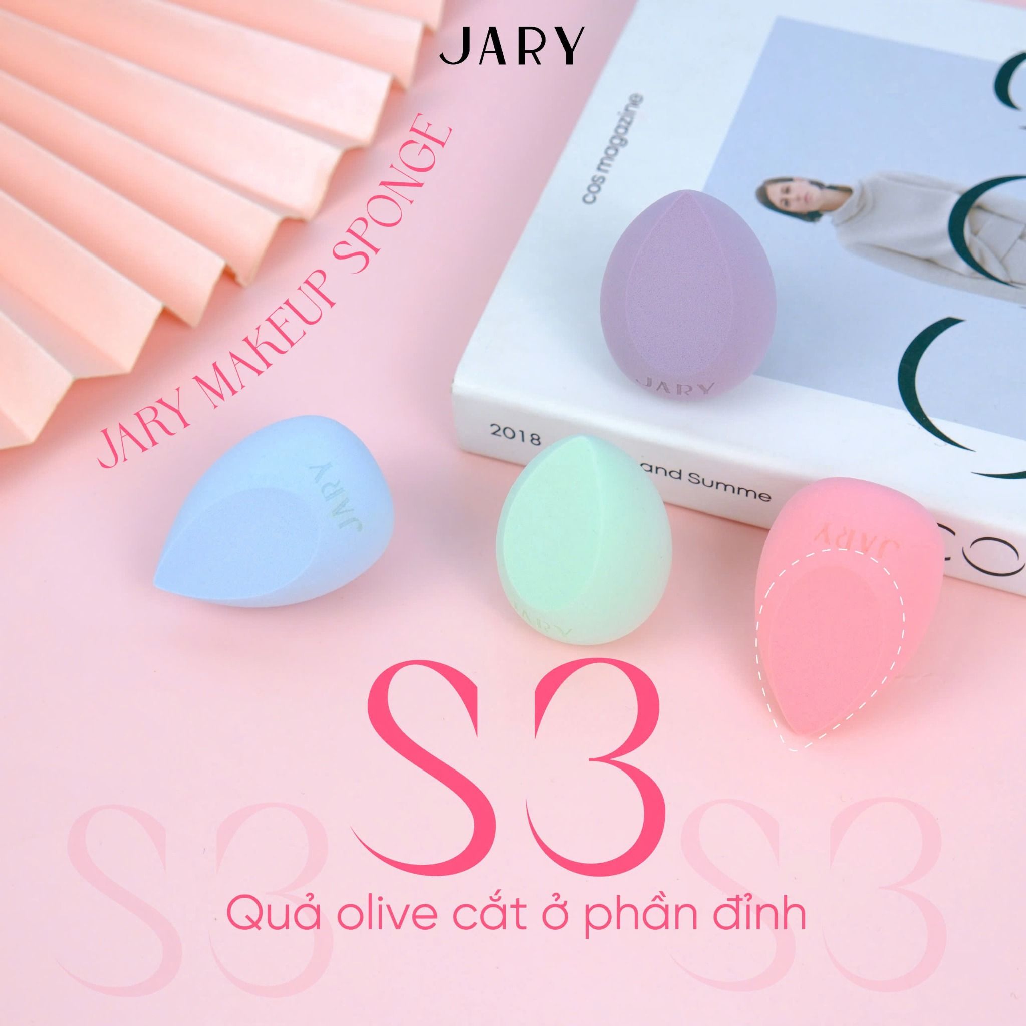 MÚT TRANG ĐIỂM JARY MAKEUP SPONGE - S3 - FULLBOX