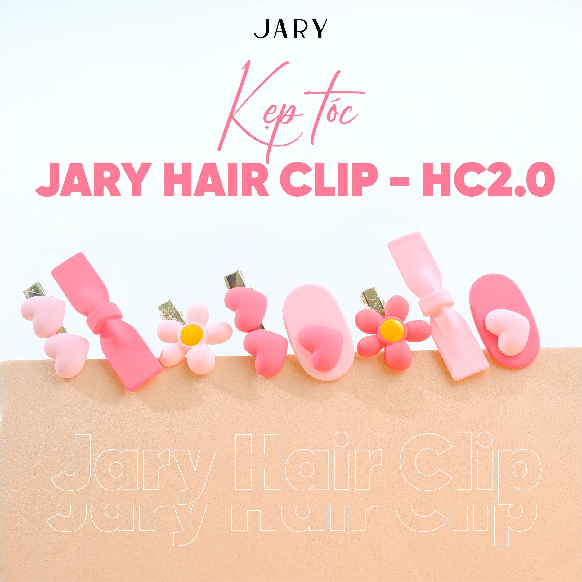 KẸP TÓC JARY HAIR CLIP - HC2 - HC2.0 - HC2.0.3 - NƠ ĐÔI