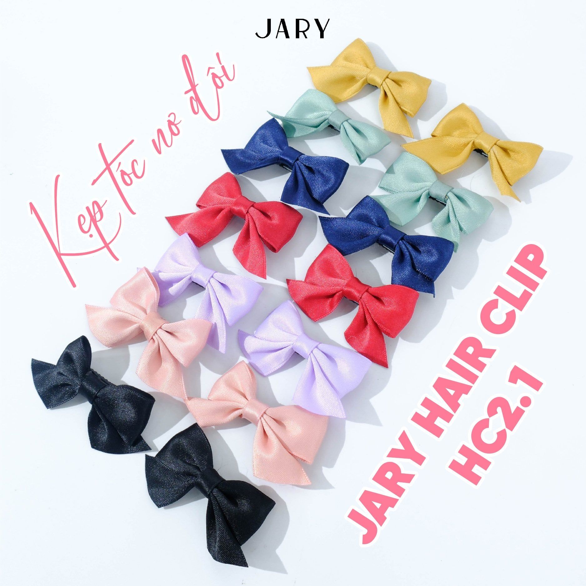 KẸP TÓC NƠ ĐÔI JARY HAIR CLIP - HC2 - HC2.1 - HC2.1.2 - MÀU XANH ĐEN