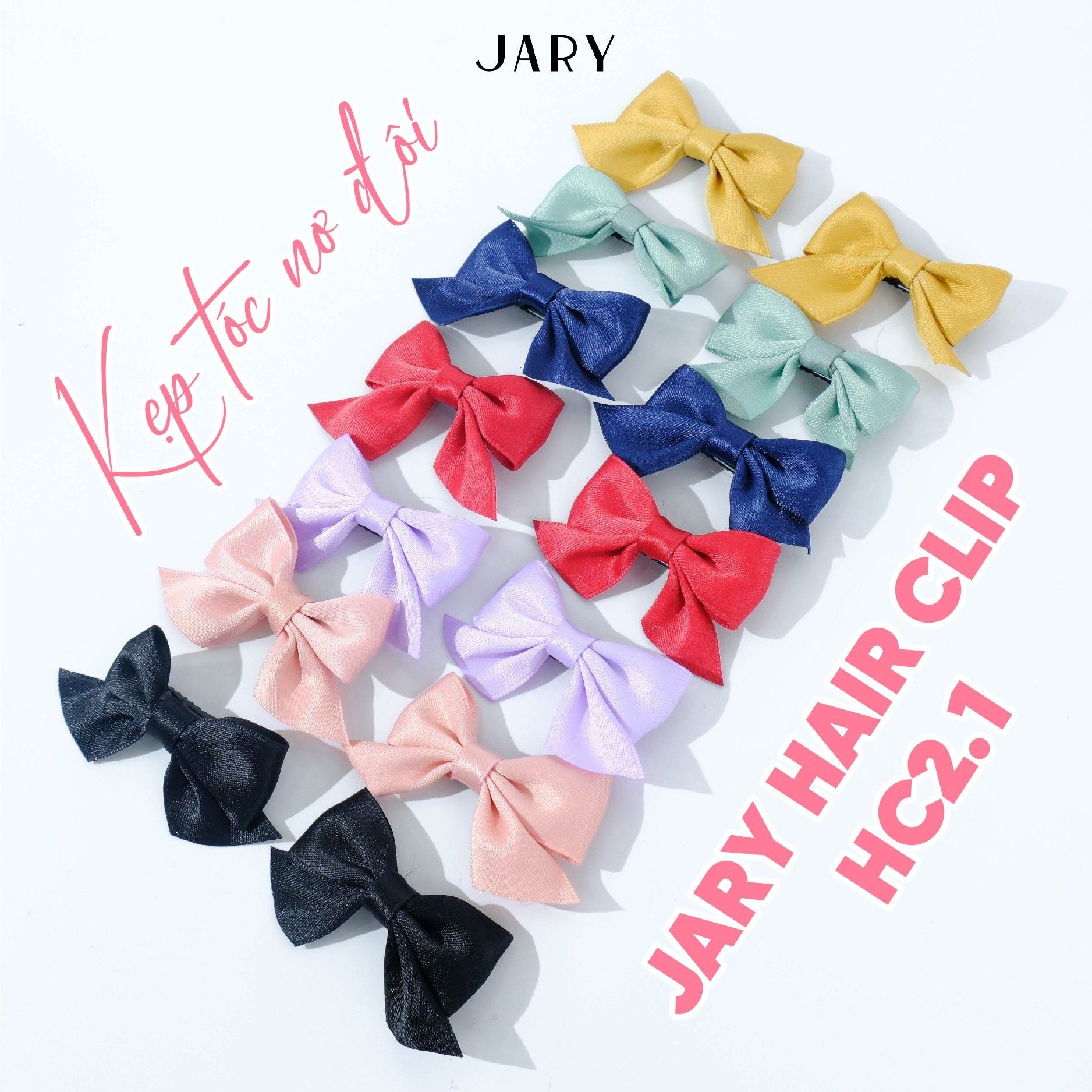 KẸP TÓC NƠ ĐÔI JARY HAIR CLIP - HC2 - HC2.1 - HC2.1.1 - MÀU TÍM