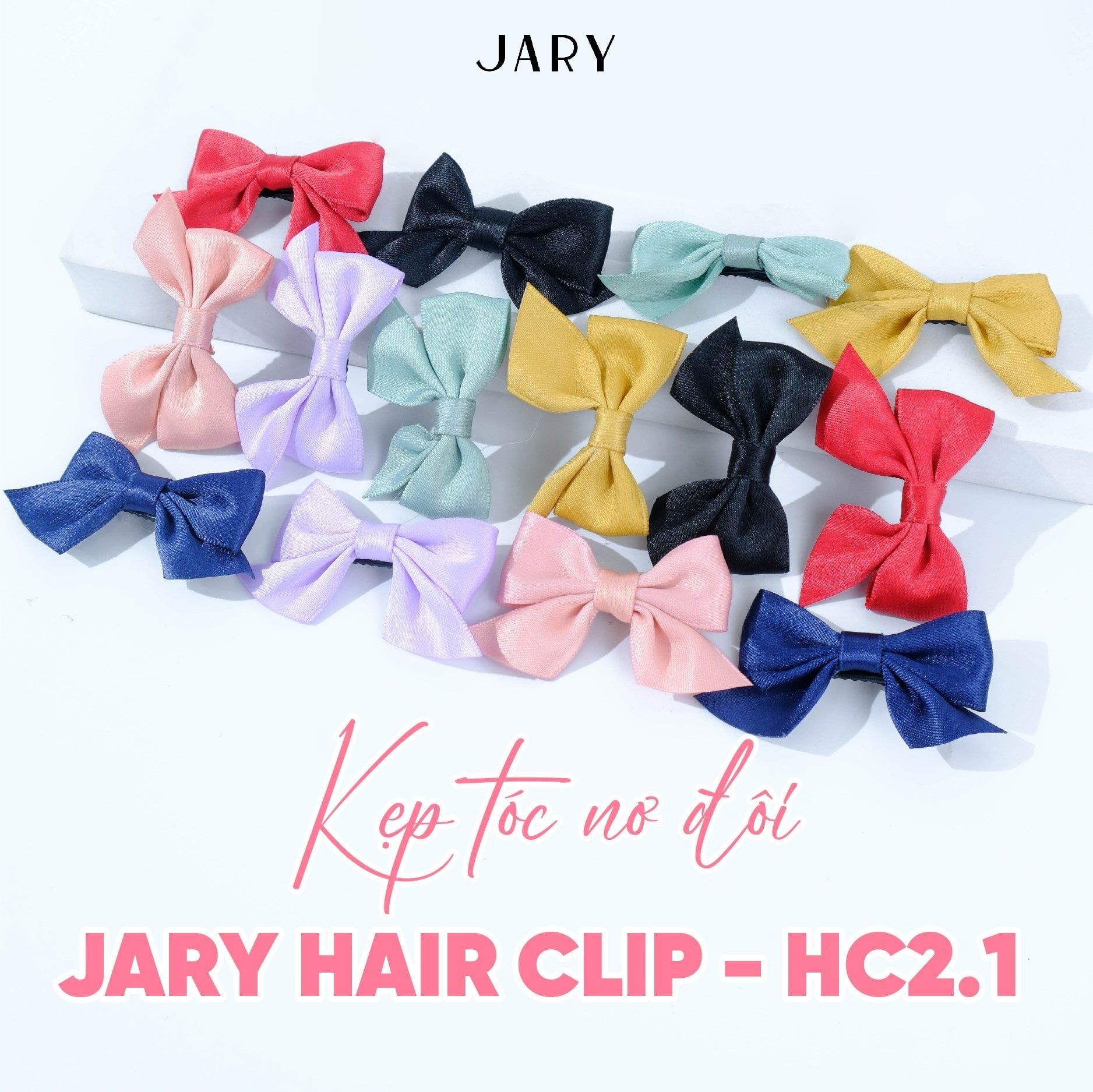 KẸP TÓC NƠ ĐÔI JARY HAIR CLIP - HC2 - HC2.1 - HC2.1.2 - MÀU XANH ĐEN