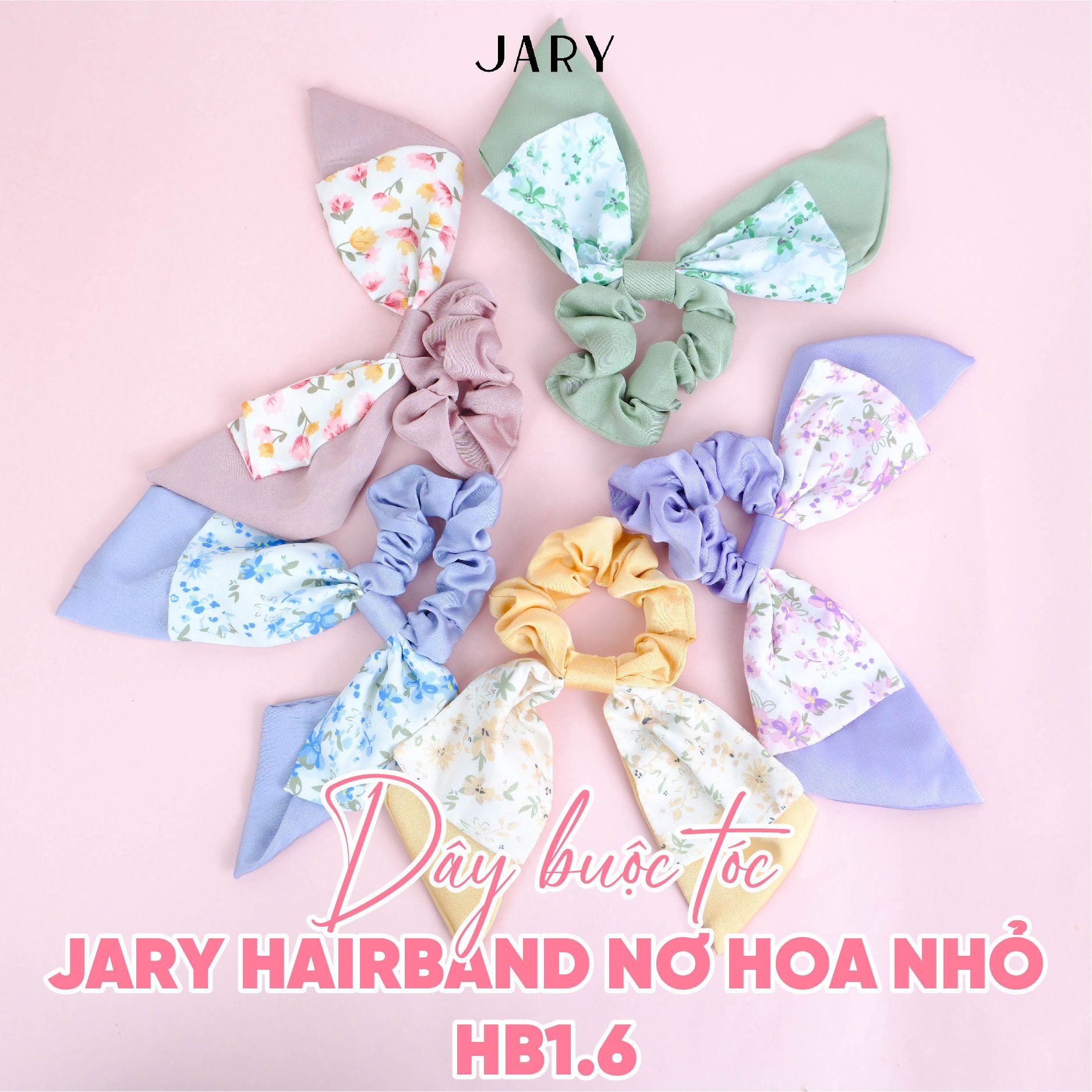 DÂY BUỘC TÓC JARY HAIRBAND NƠ HOA NHỎ - HB1.6 - HB1.6.3 - MÀU HỒNG