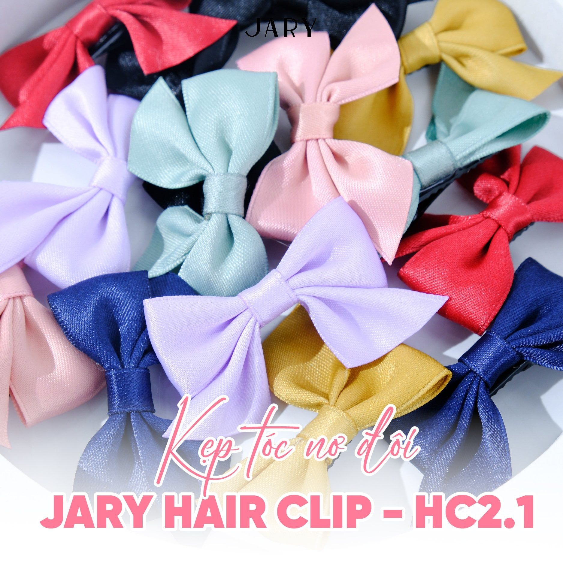 KẸP TÓC NƠ ĐÔI JARY HAIR CLIP - HC2 - HC2.1 - HC2.1.1 - MÀU TÍM