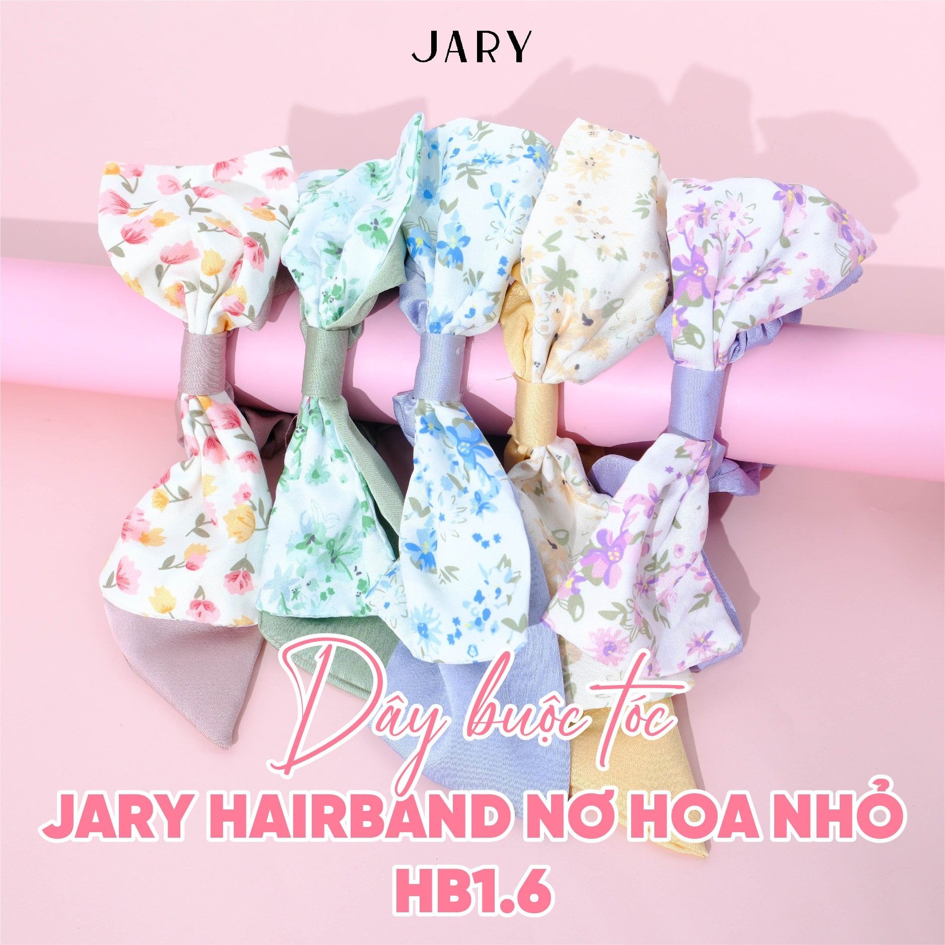 DÂY BUỘC TÓC JARY HAIRBAND NƠ HOA NHỎ - HB1 - HB1.6 - HB1.6.0 - MÀU XANH LÁ