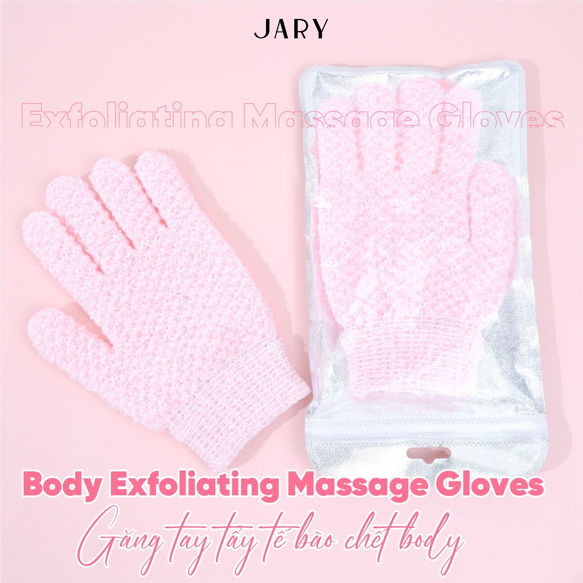 GĂNG TAY TẨY TẾ BÀO CHẾT JARY BODY EXFOLIATING MASSAGE GLOVES - 40D