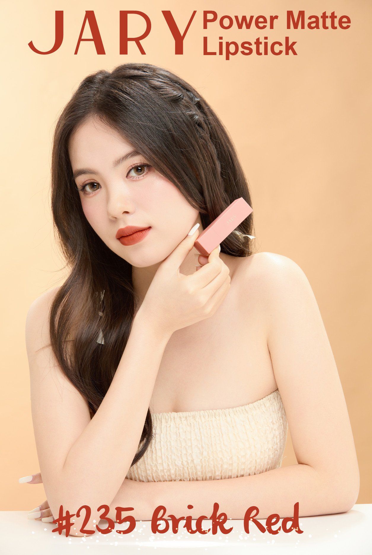 SON THỎI LÌ JARY POWER MATTE LIPSTICK 235 BRICK RED - ĐỎ NÂU