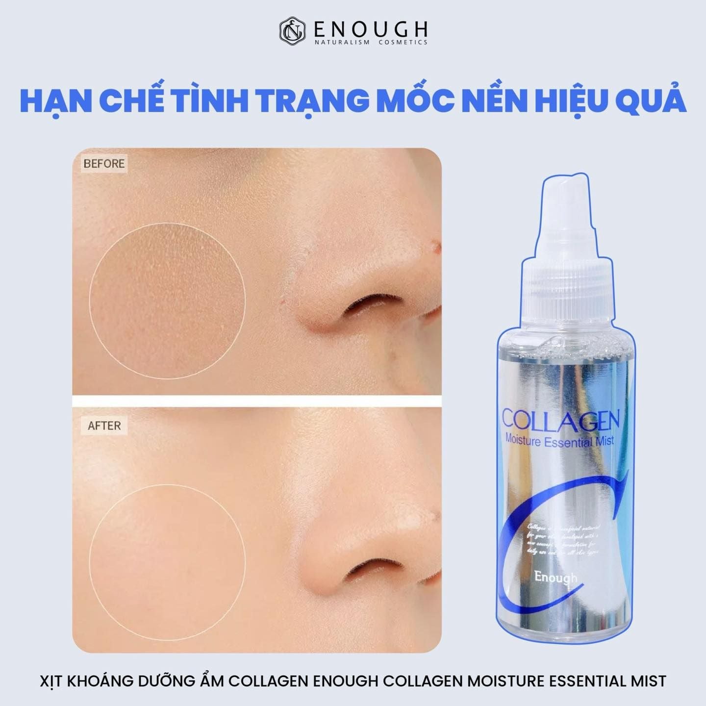 XỊT KHOÁNG DƯỠNG ẨM COLLAGEN ENOUGH COLLAGEN MOISTURE ESSENTIAL MIST 100ML