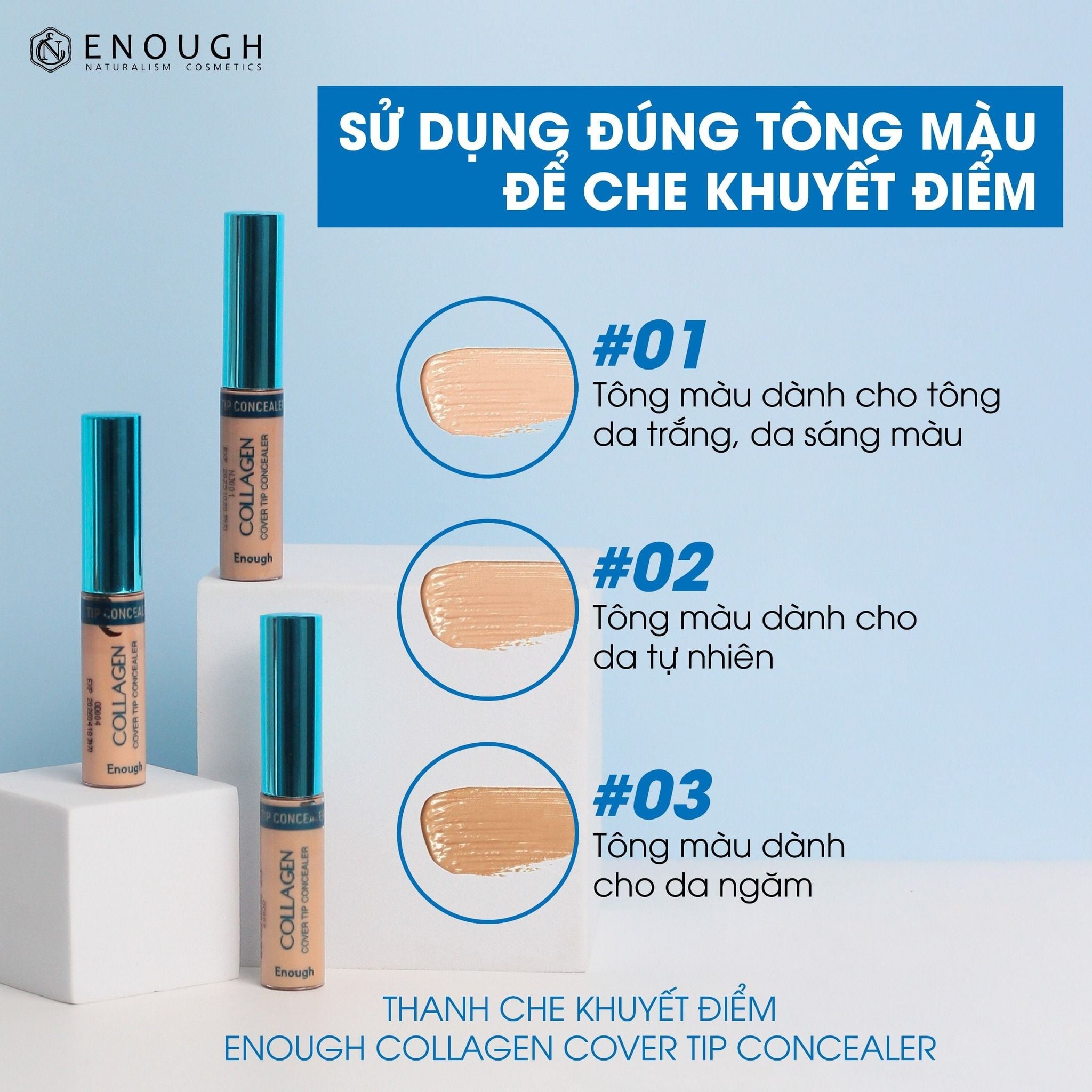 THANH CHE KHUYẾT ĐIỂM ENOUGH COLLAGEN COVER TIP CONCEALER