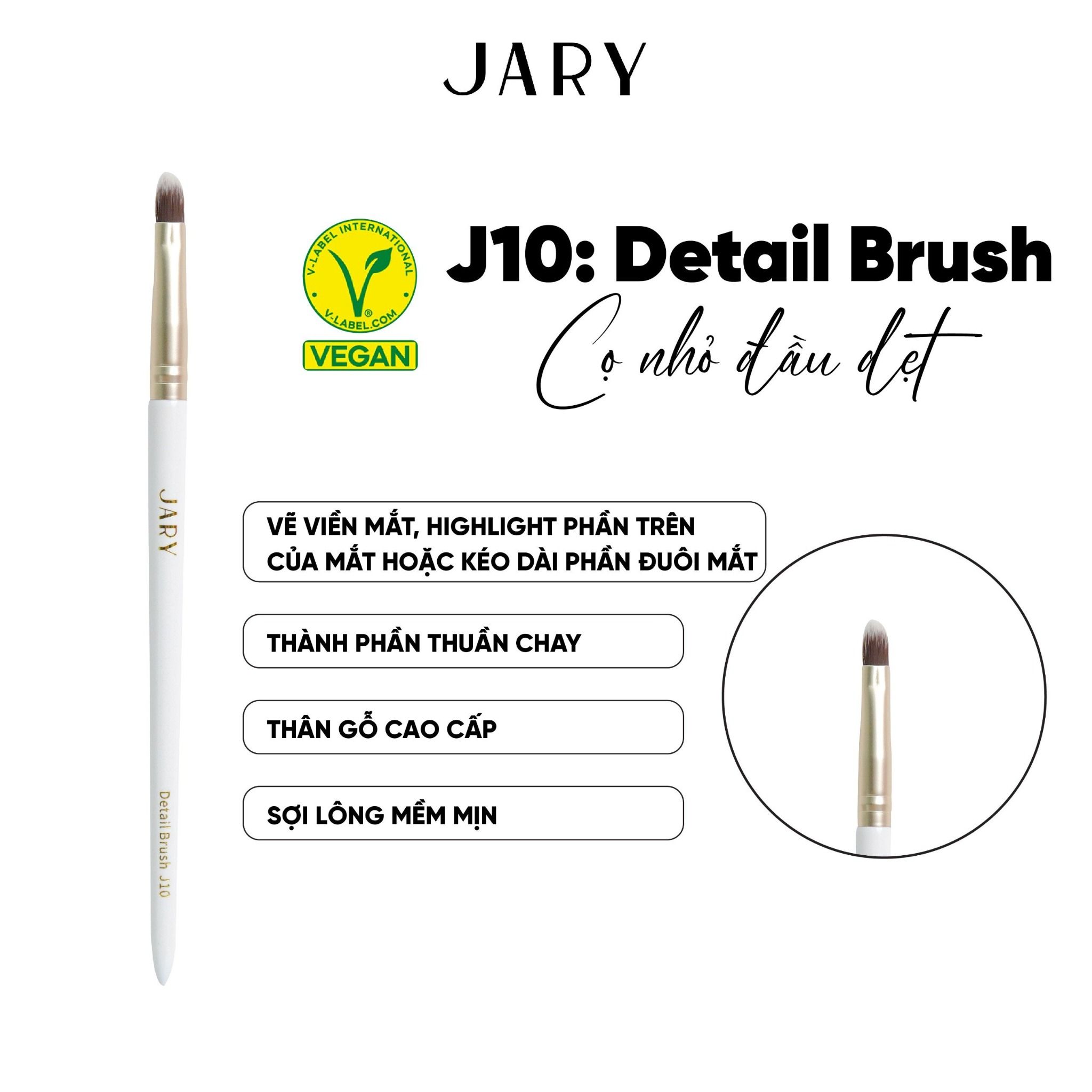 CỌ NHỎ ĐẦU DẸT JARY DETAIL BRUSH J10