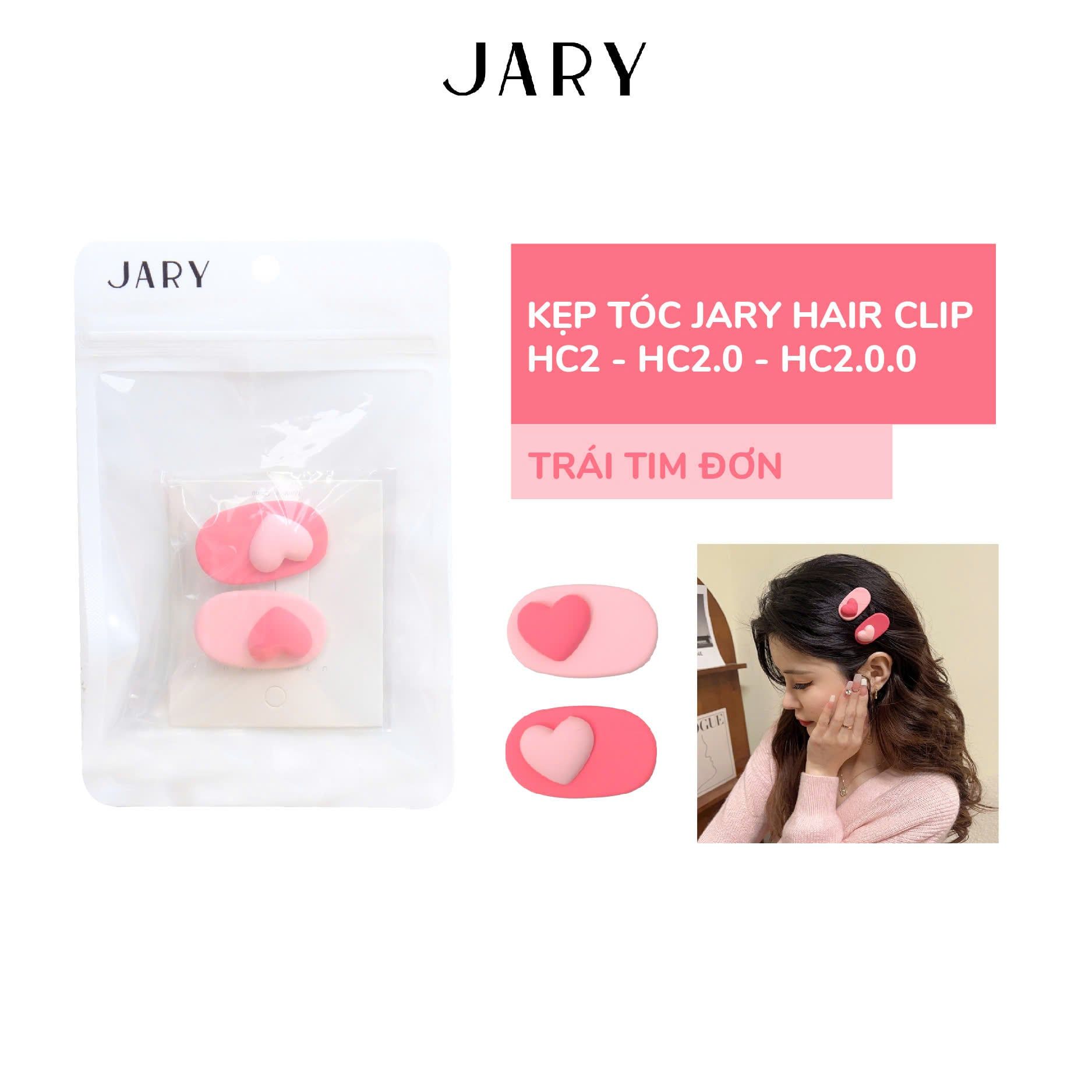 KẸP TÓC JARY HAIR CLIP - HC2 - HC2.0 - HC2.0.0 - TRÁI TIM ĐƠN