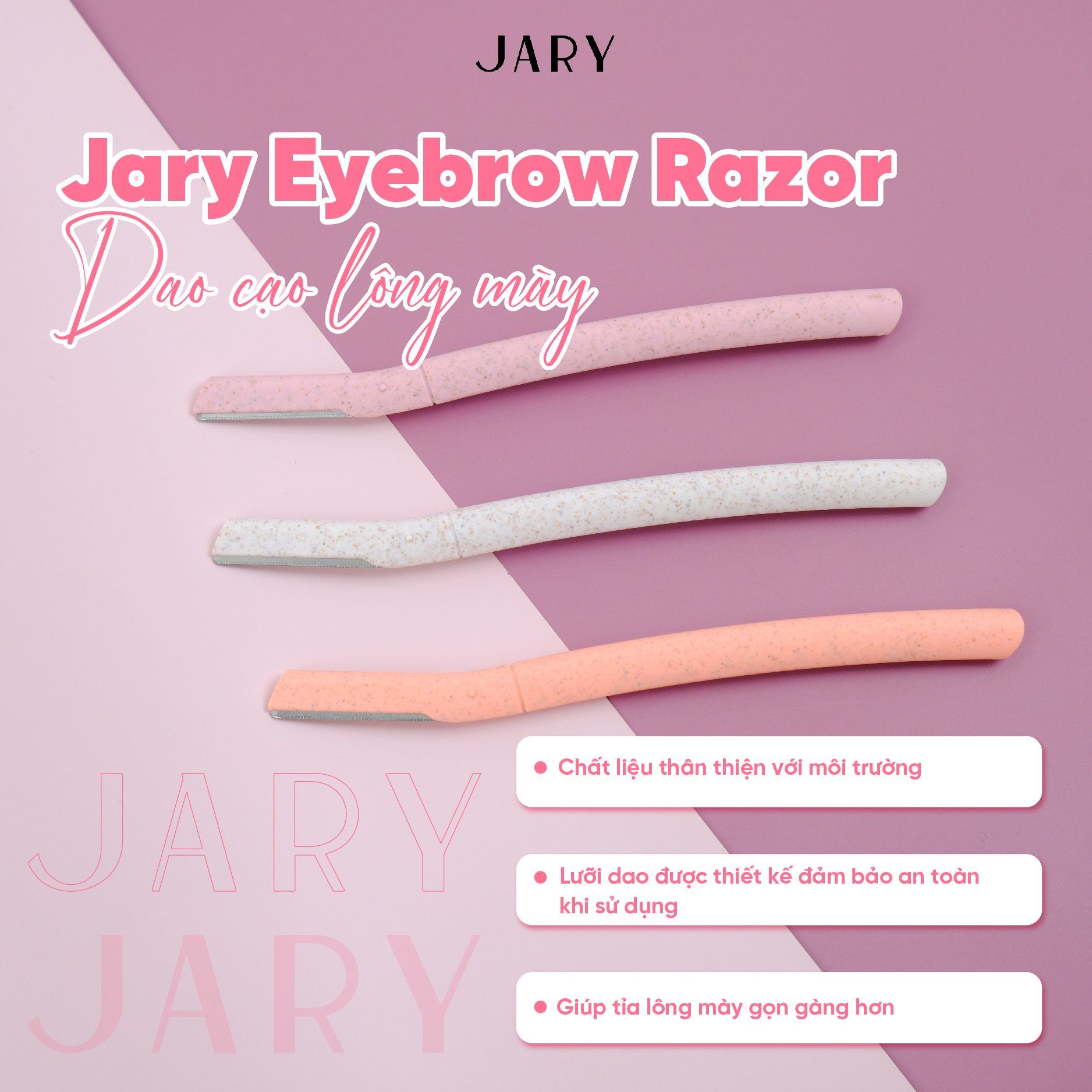 DAO CẠO MÀY LÚA MẠCH JARY EYEBROW RAZOR - SET 3 CÁI - ER01