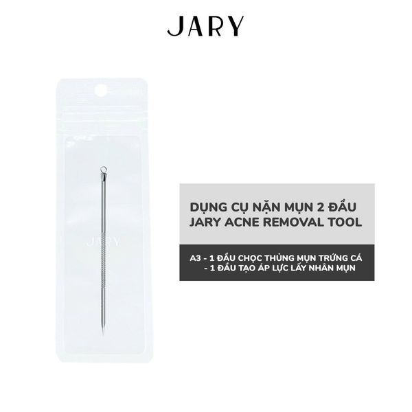 DỤNG CỤ NẶN MỤN 2 ĐẦU JARY ACNE REMOVAL TOOL - A3 - 1 ĐẦU CHỌC THỦNG MỤN TRỨNG CÁ - 1 ĐẦU TẠO ÁP LỰC LẤY NHÂN MỤN