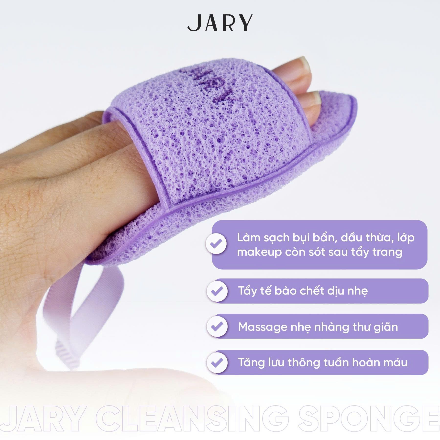 MIẾNG RỬA MẶT BỌT BIỂN JARY CLEANSING SPONGE - CP03