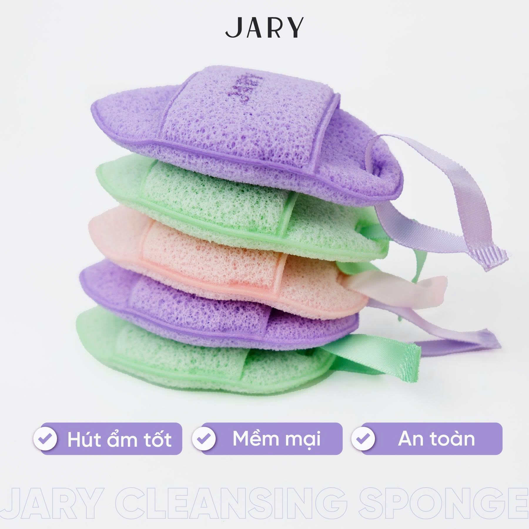 MIẾNG RỬA MẶT BỌT BIỂN JARY CLEANSING SPONGE - CP02