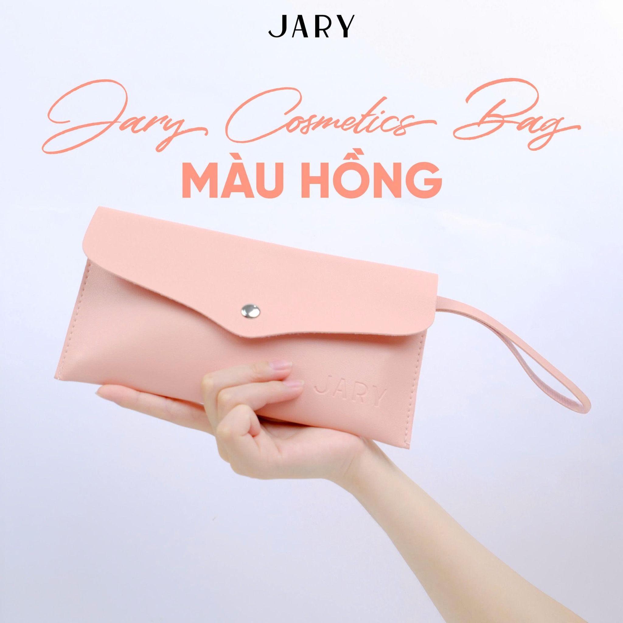 TÚI ĐỰNG CỌ TRANG ĐIỂM, MỸ PHẨM HÌNH BÌ THƯ CÓ TAY CẦM JARY COSMETICS BAG