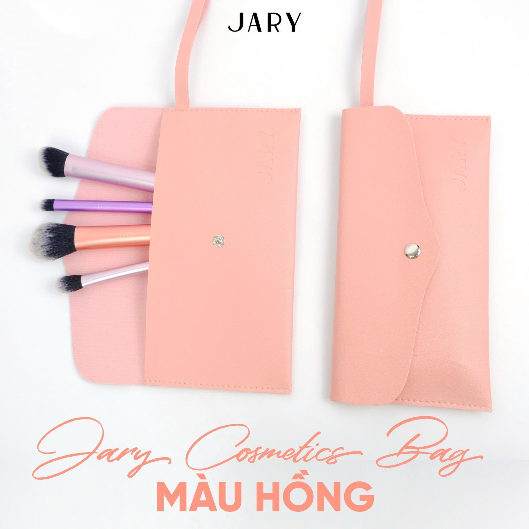 TÚI ĐỰNG CỌ TRANG ĐIỂM, MỸ PHẨM HÌNH BÌ THƯ CÓ TAY CẦM JARY COSMETICS BAG