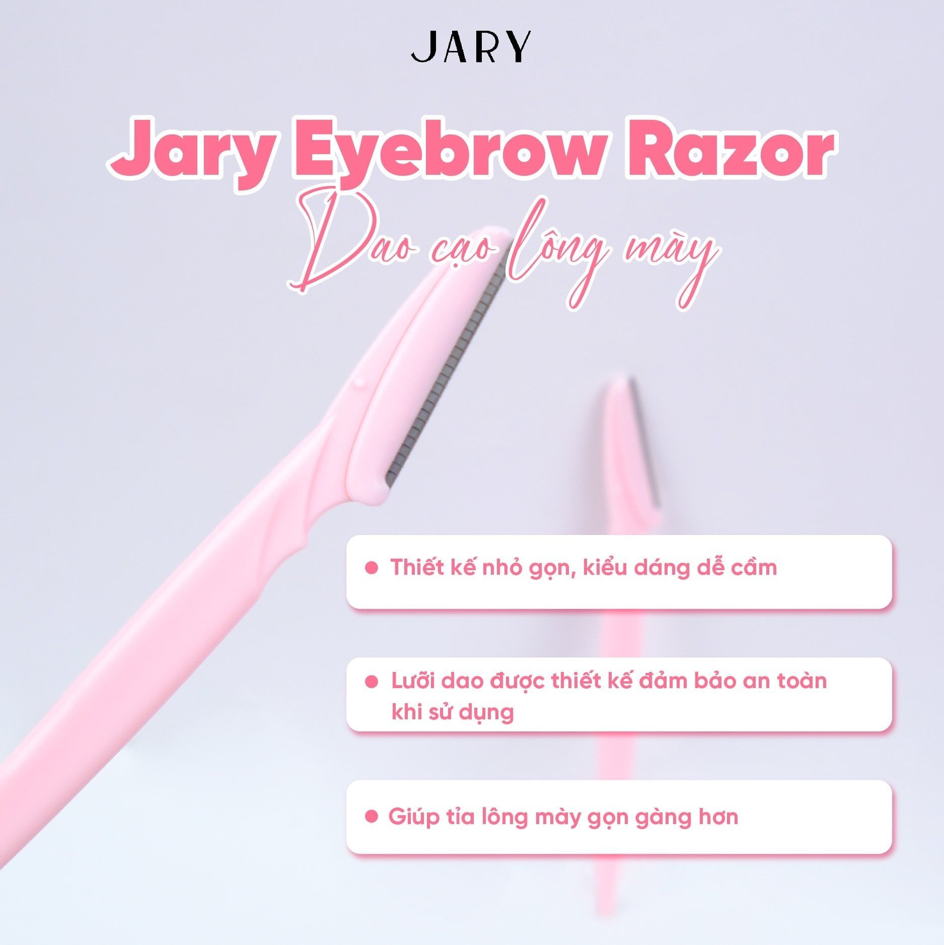 DAO CẠO MÀY NHỰA JARY EYEBROW RAZOR - SET 3 CÁI - ER02
