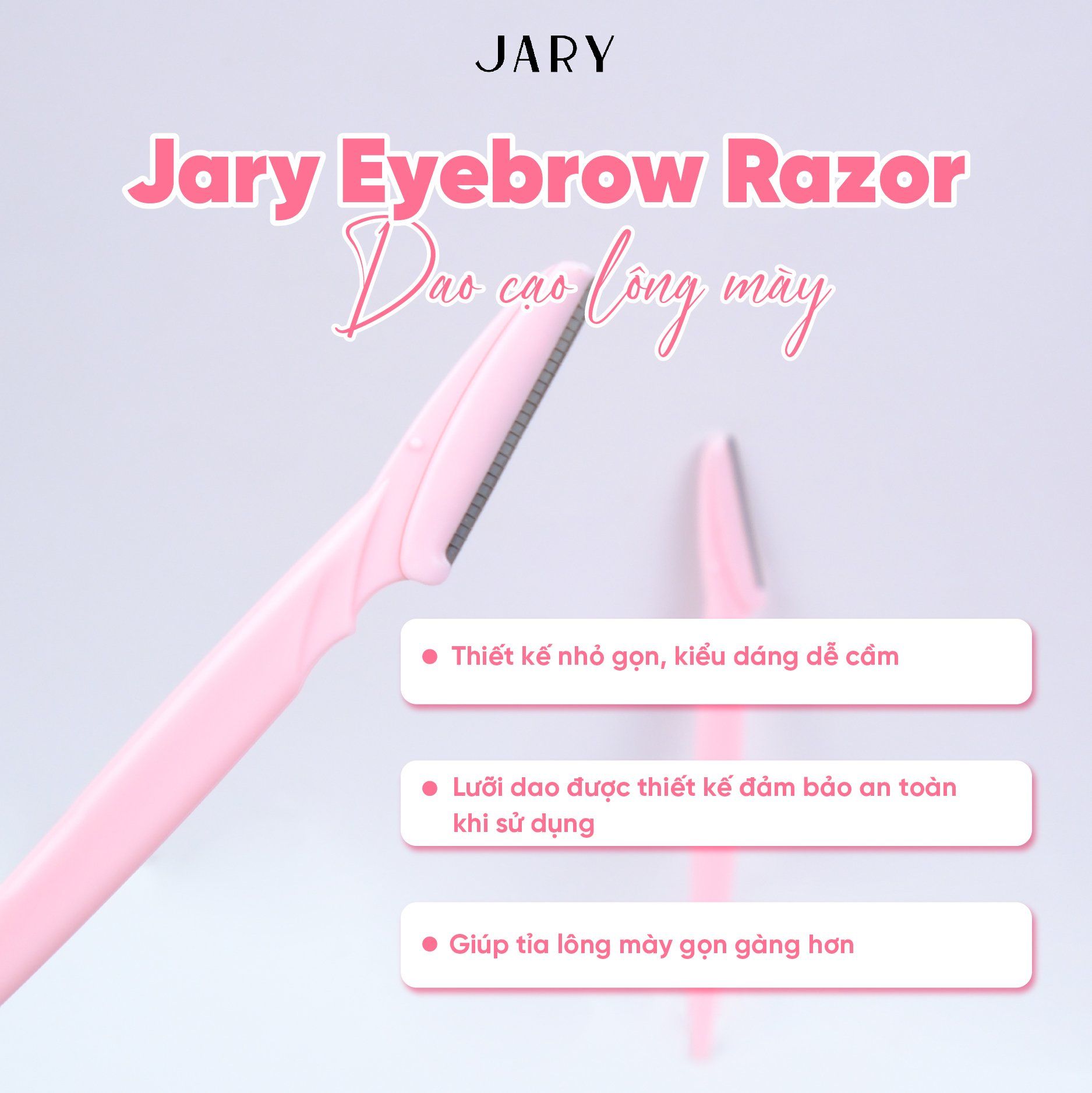 DAO CẠO MÀY NHỰA JARY EYEBROW RAZOR - SET 3 CÁI - ER02