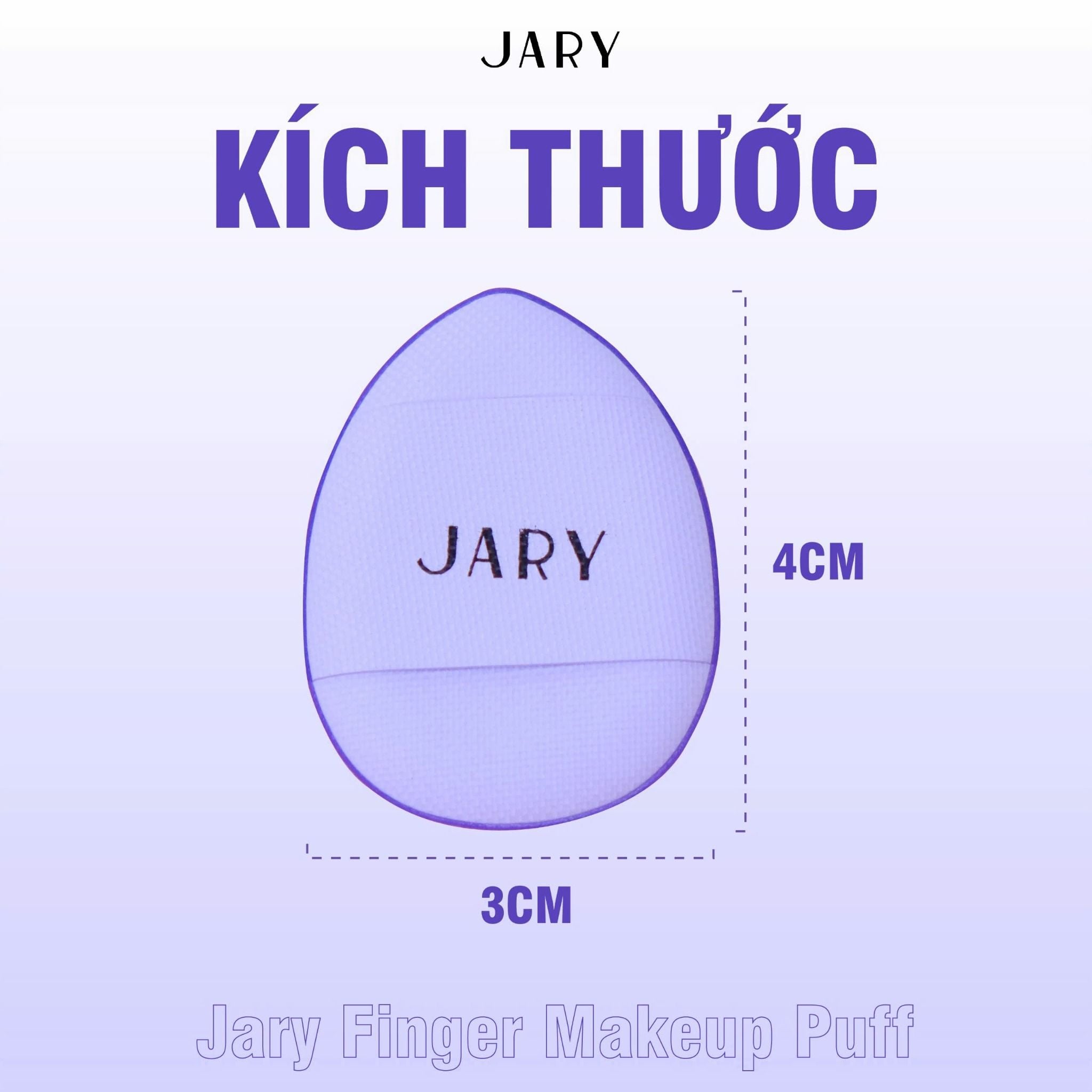 MÚT NGÓN TAY JARY FINGER MAKEUP PUFF (2 MIẾNG) - MÀU TÍM