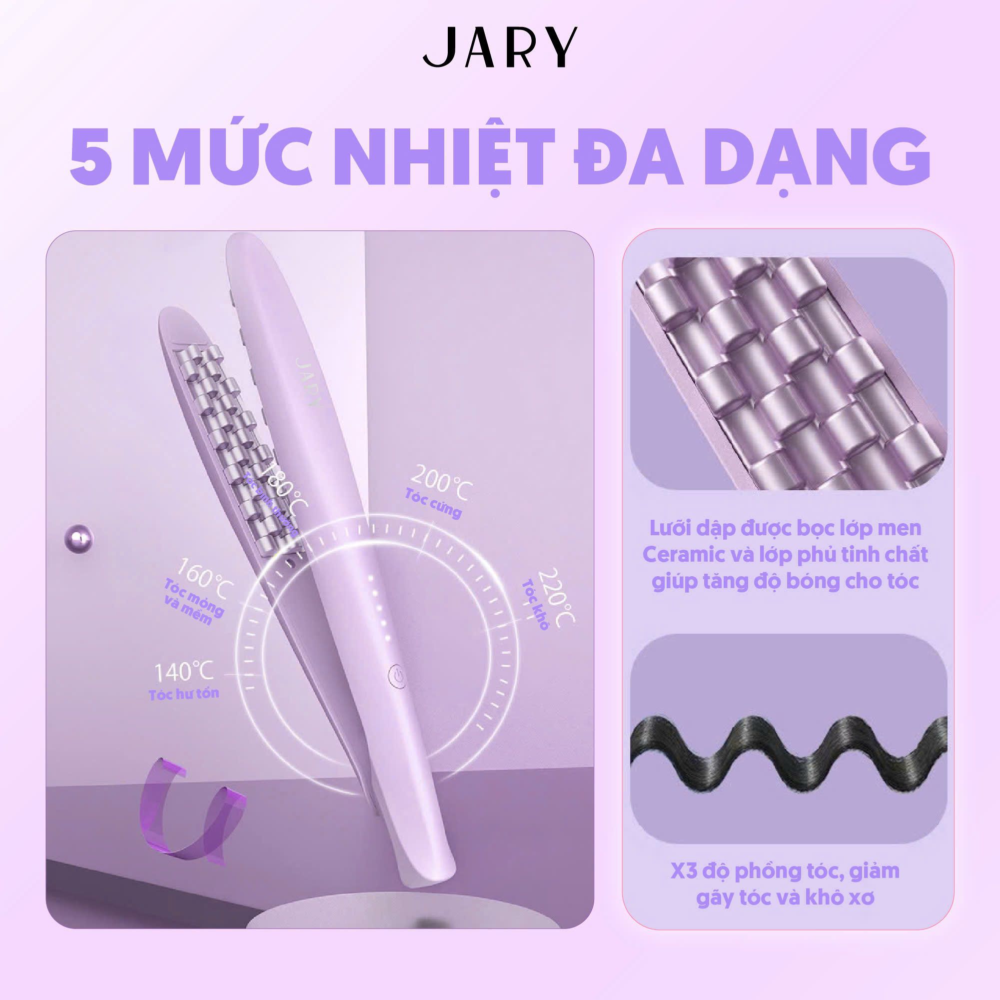 MÁY BẤM PHỒNG TÓC JARY HAIR CRIMPER - TONE TÍM