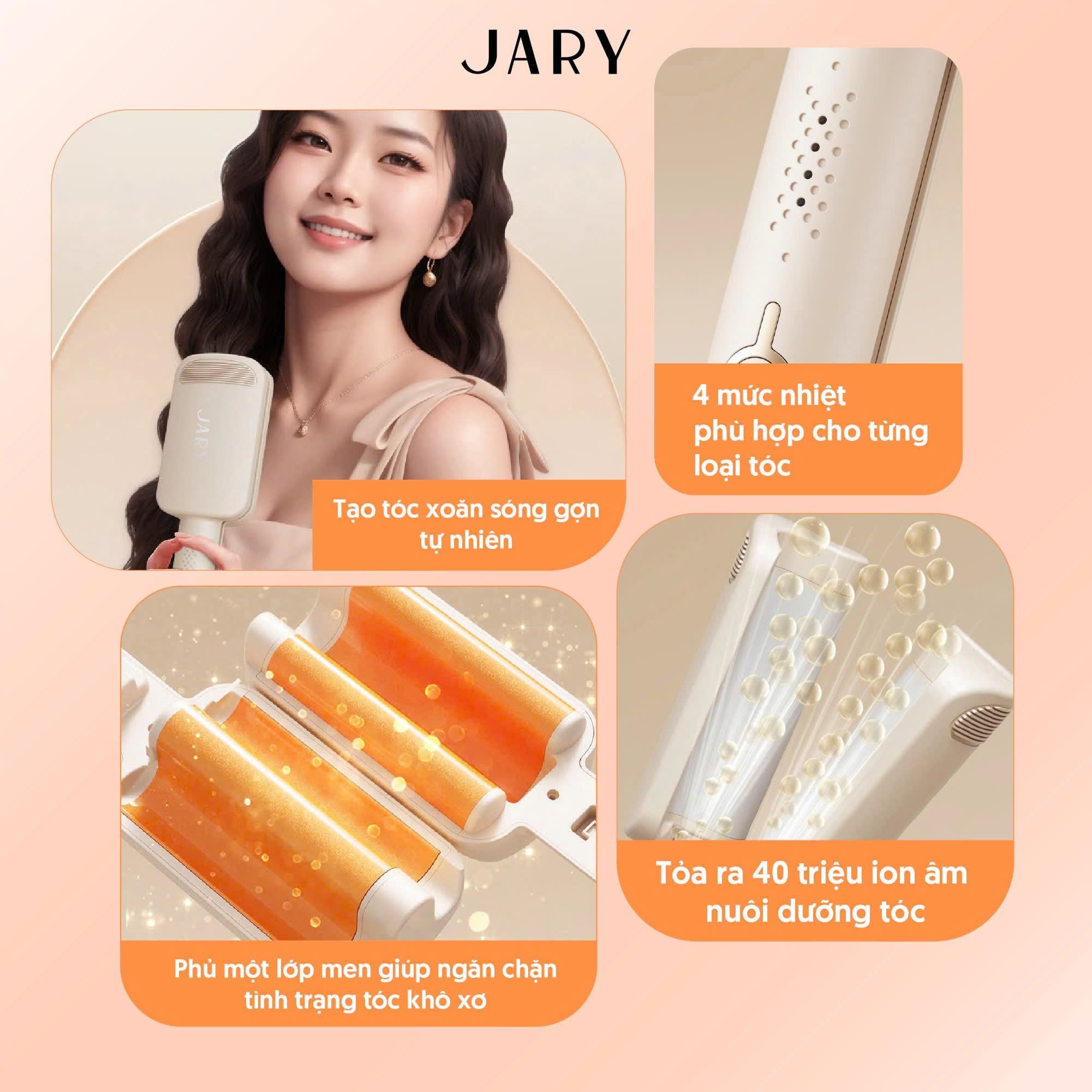 MÁY BẤM TÓC SÓNG NƯỚC JARY WATER WAVE HAIR CRIMPER - TONE BE