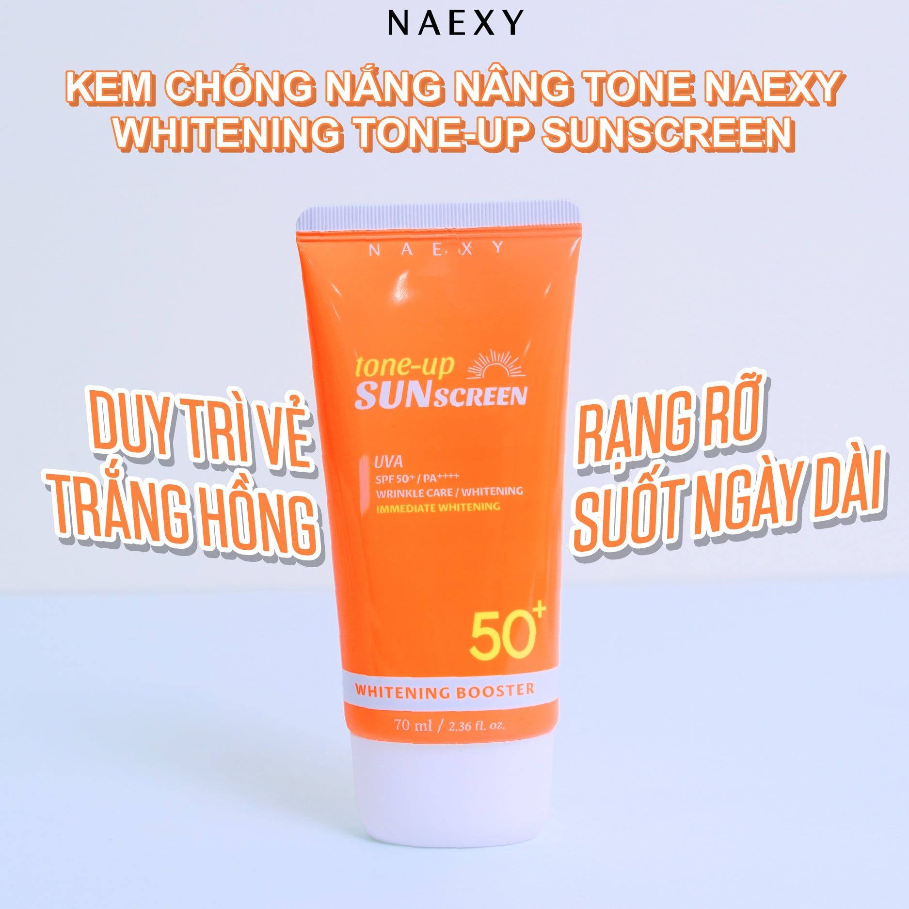 KEM CHỐNG NẮNG NÂNG TONE NAEXY WHITENING TONE-UP SUNSCREEN 70ML
