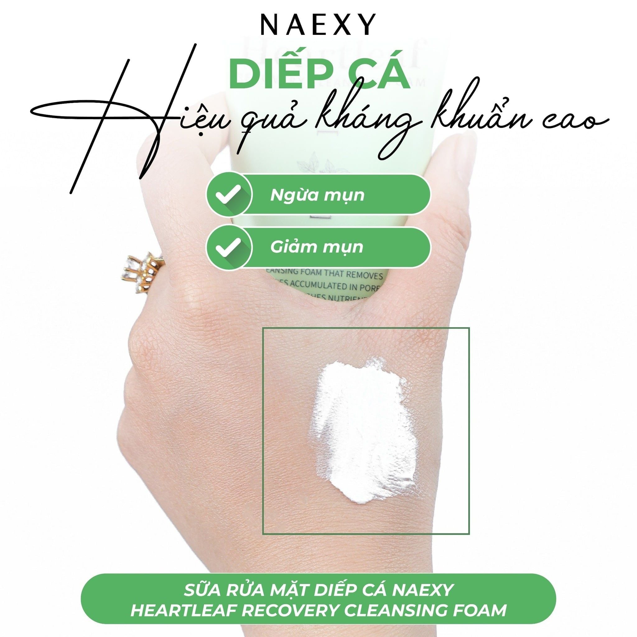 SỮA RỬA MẶT DIẾP CÁ NAEXY HEARTLEAF RECOVERY CLEANSING FOAM 100ML
