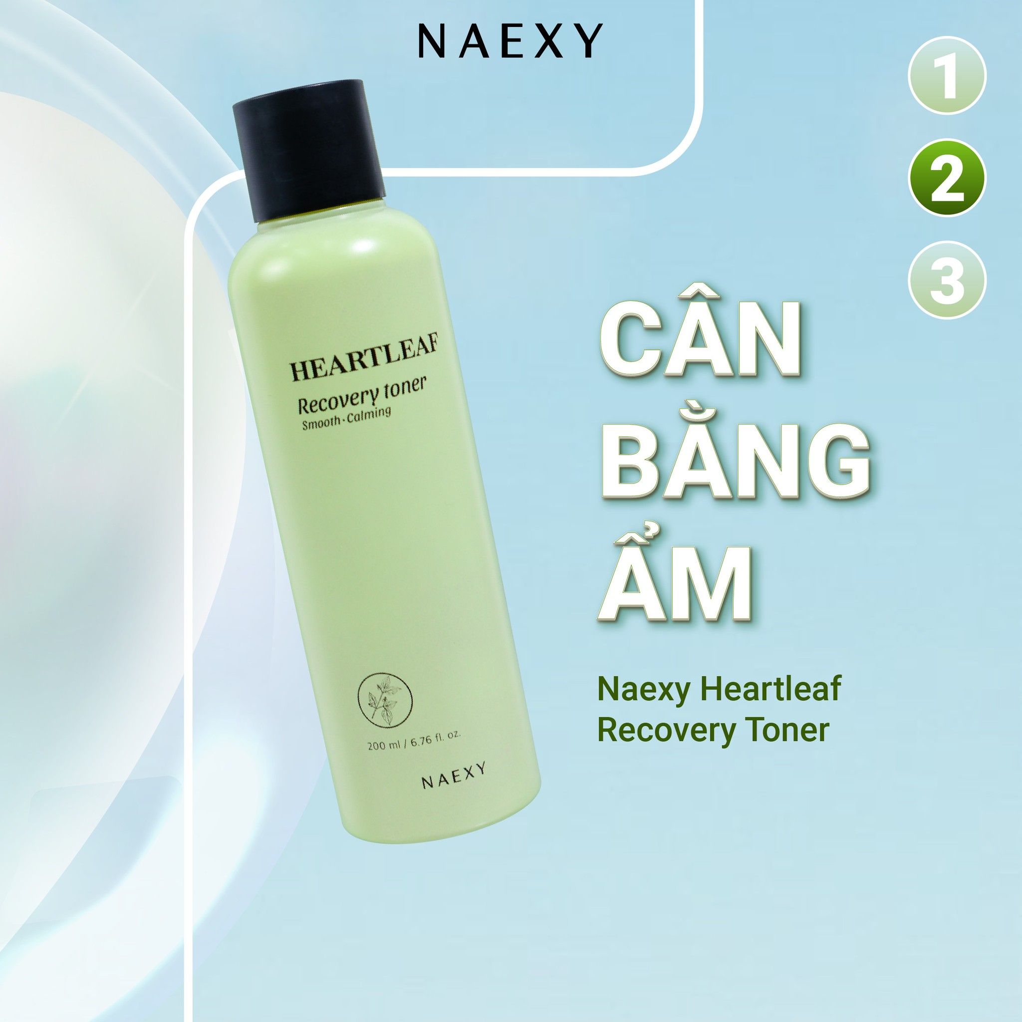 TONER HỖ TRỢ PHỤC HỒI DIẾP CÁ NAEXY HEARTLEAF RECOVERY TONER 200ML