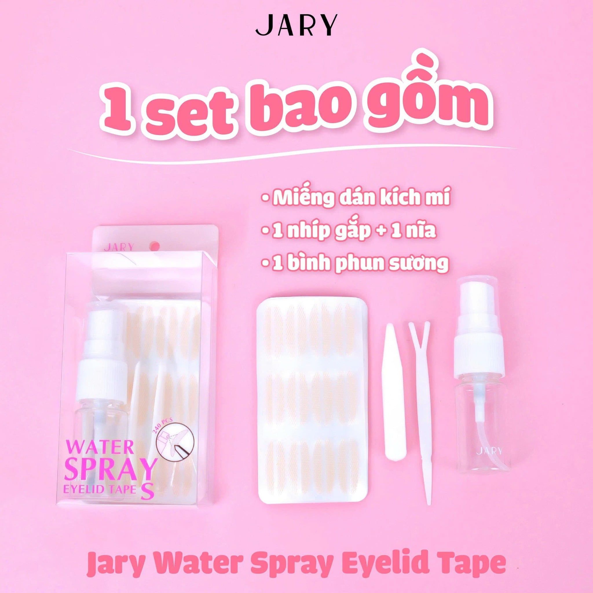 MIẾNG DÁN MÍ LƯỚI SẴN KEO DẠNG XỊT NƯỚC JARY WATER SPRAY EYELID TAPE - SIZE S