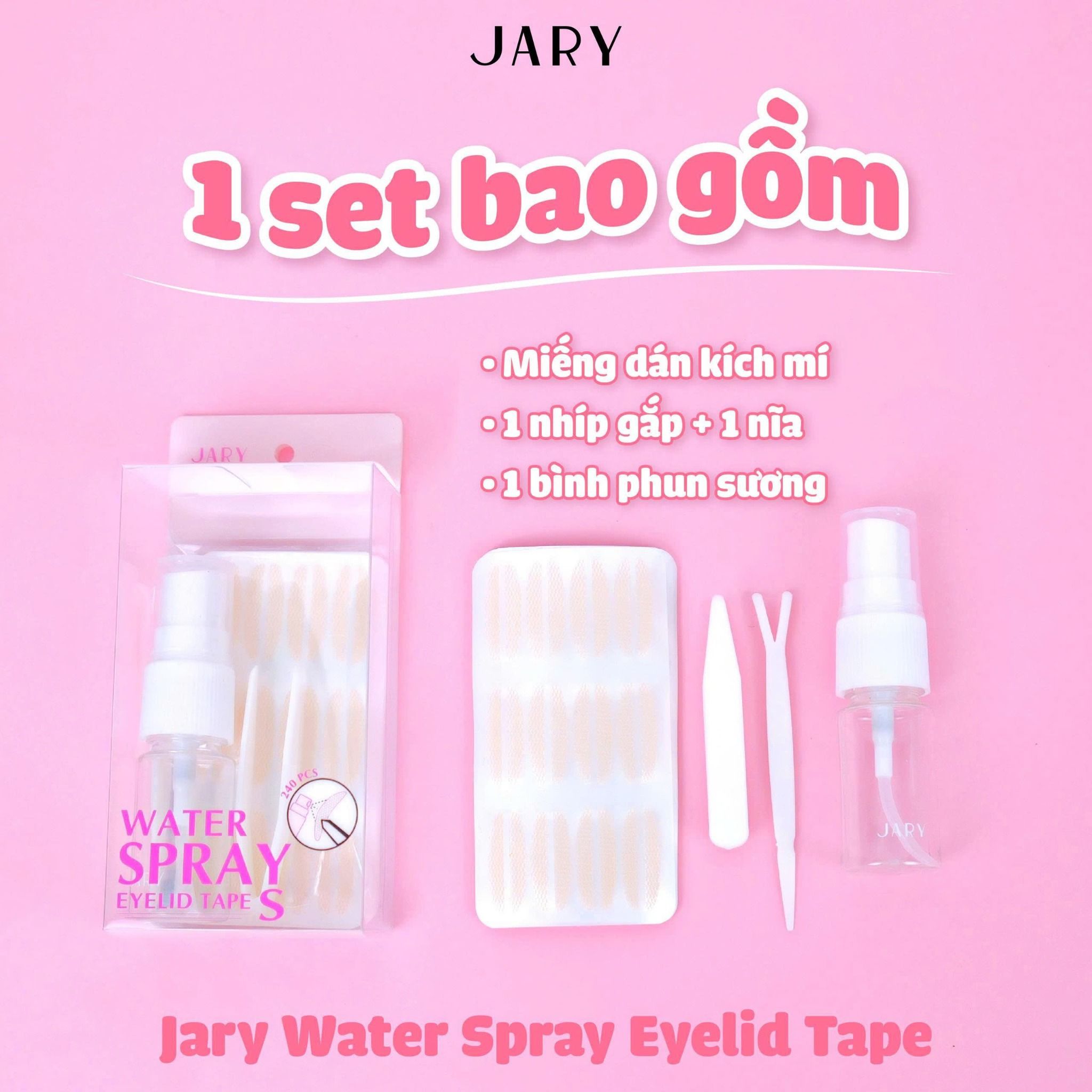 MIẾNG DÁN MÍ LƯỚI SẴN KEO DẠNG XỊT NƯỚC JARY WATER SPRAY EYELID TAPE - SIZE L