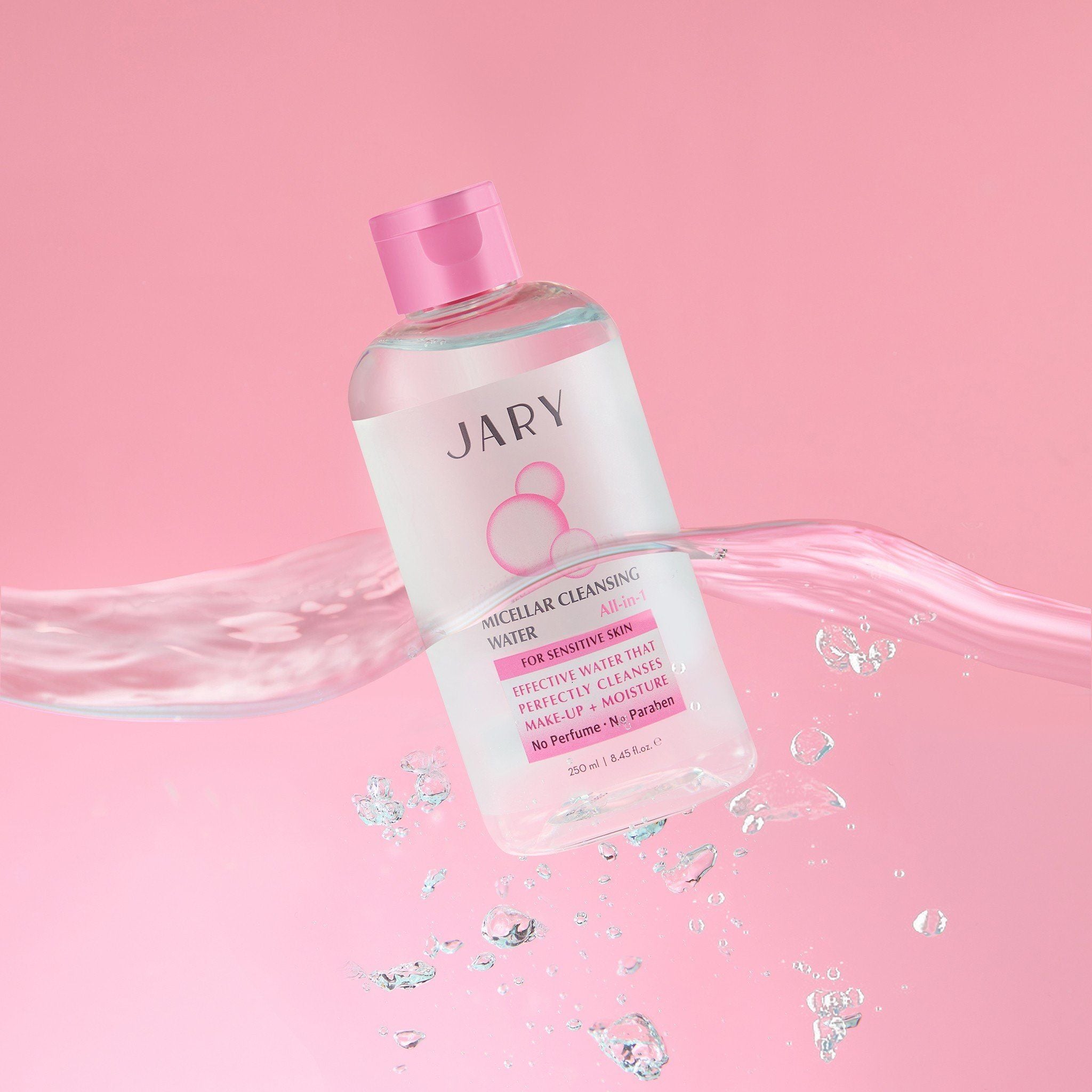 NƯỚC TẨY TRANG JARY MICELLAR CLEANSING WATER MÀU HỒNG - DÀNH CHO DA KHÔ, THƯỜNG, NHẠY CẢM