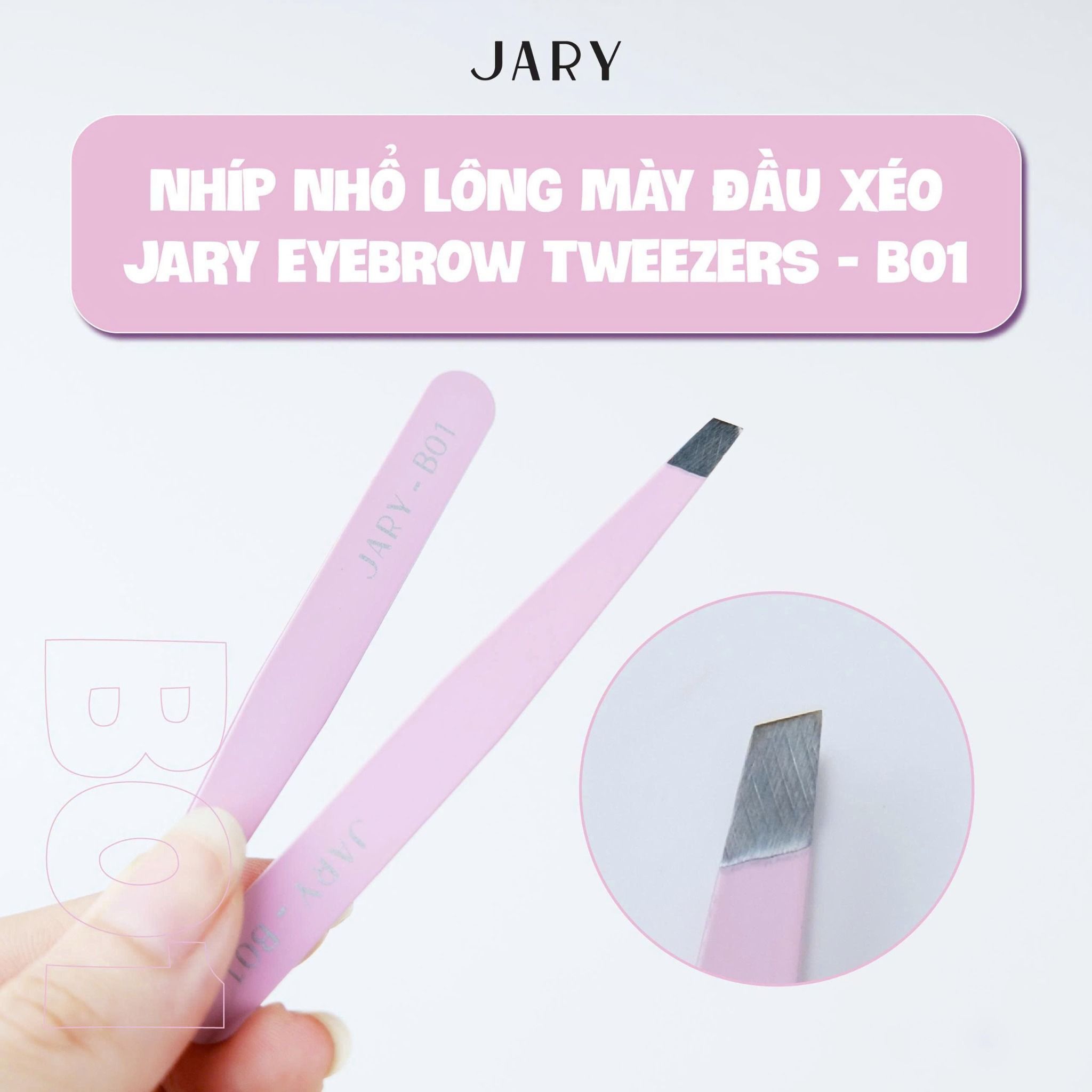 NHÍP NHỔ LÔNG MÀY ĐẦU XÉO JARY EYEBROW TWEEZERS - B01