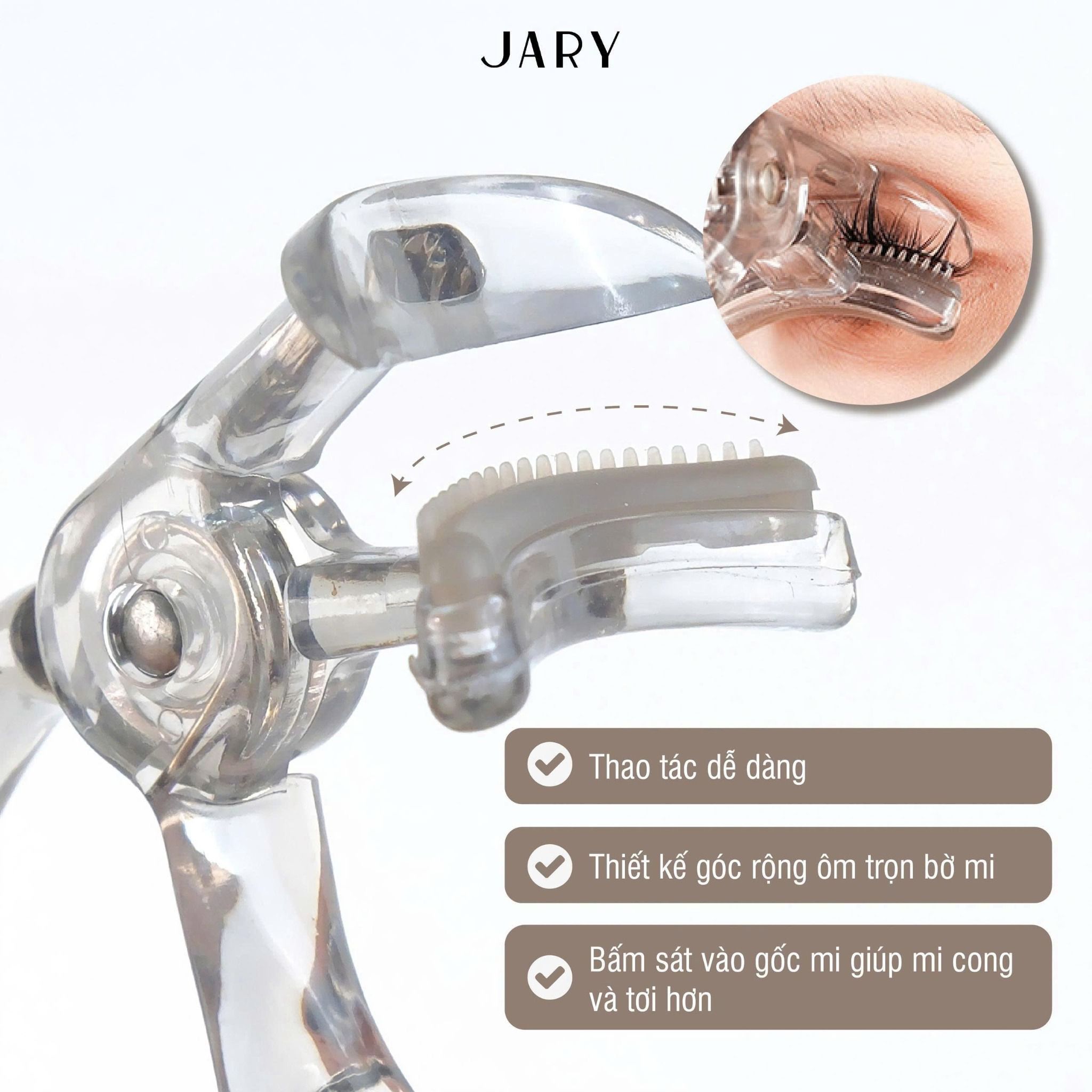 KẸP BẤM MI RĂNG CƯA JARY SERRATED EYELASH CURLER