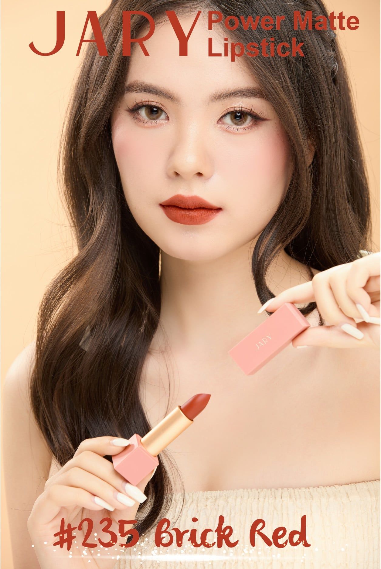 SON THỎI LÌ JARY POWER MATTE LIPSTICK 235 BRICK RED - ĐỎ NÂU