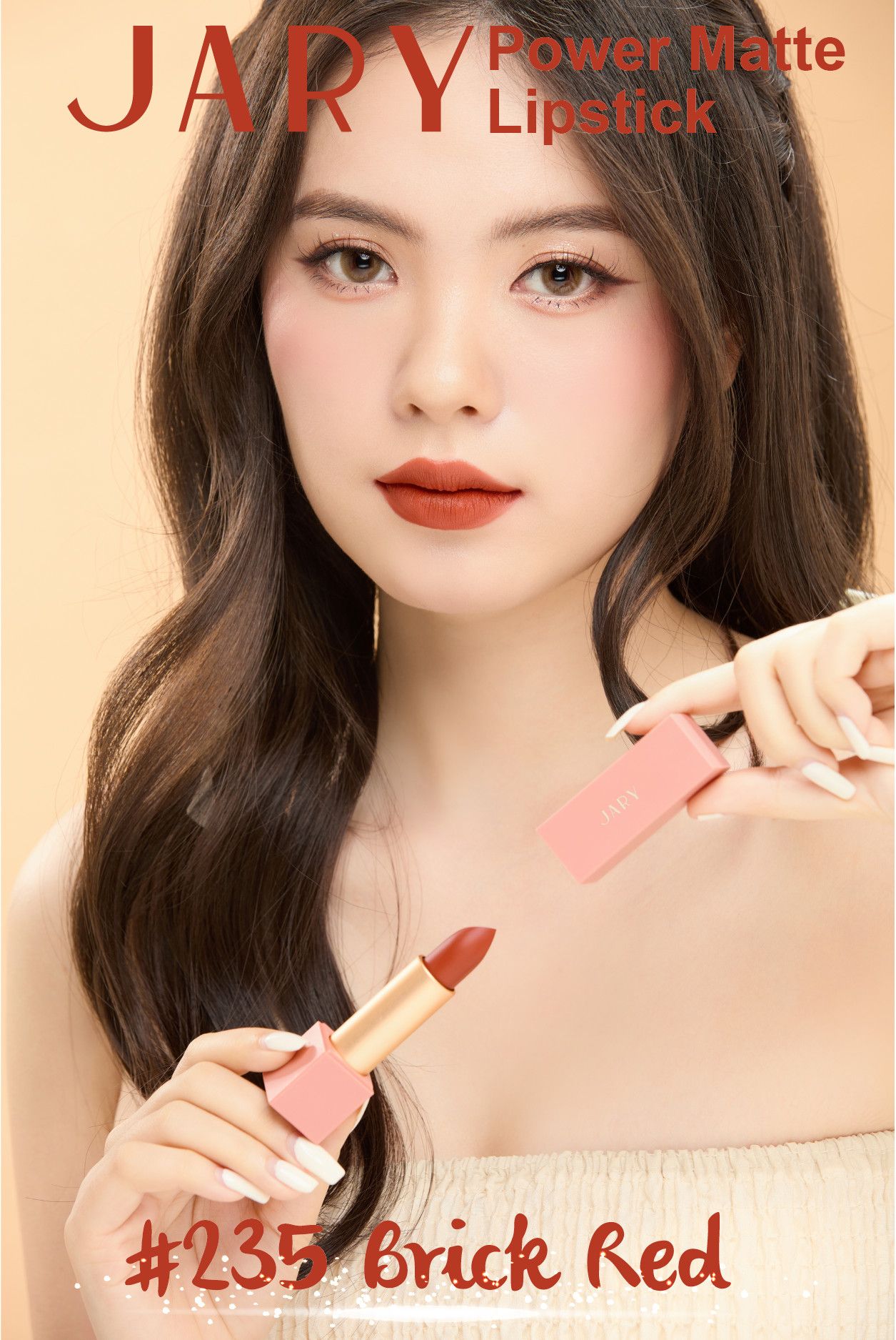 SON THỎI LÌ JARY POWER MATTE LIPSTICK 235 BRICK RED - ĐỎ NÂU