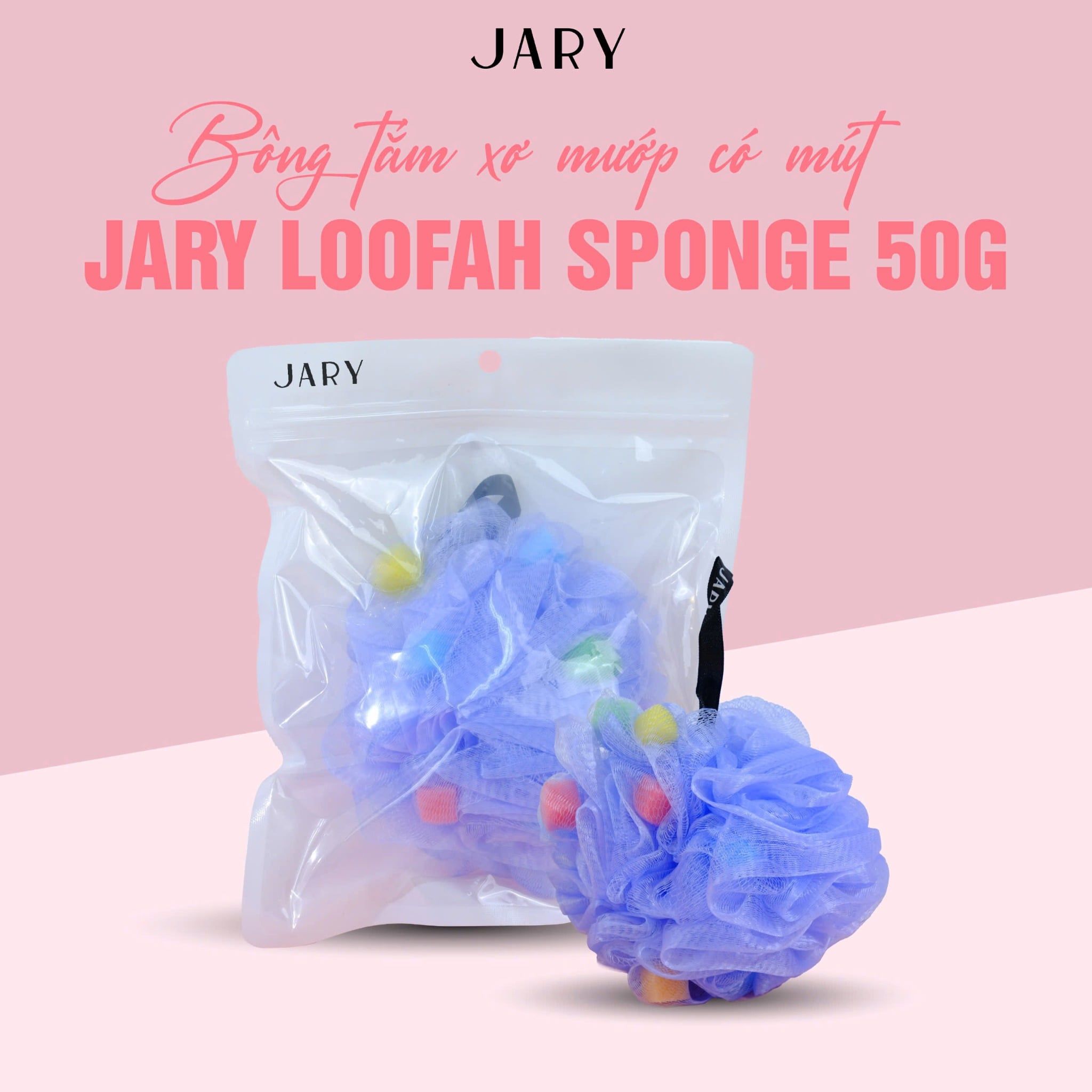 BÔNG TẮM XƠ MƯỚP CÓ MÚT JARY LOOFAH SPONGE 50G