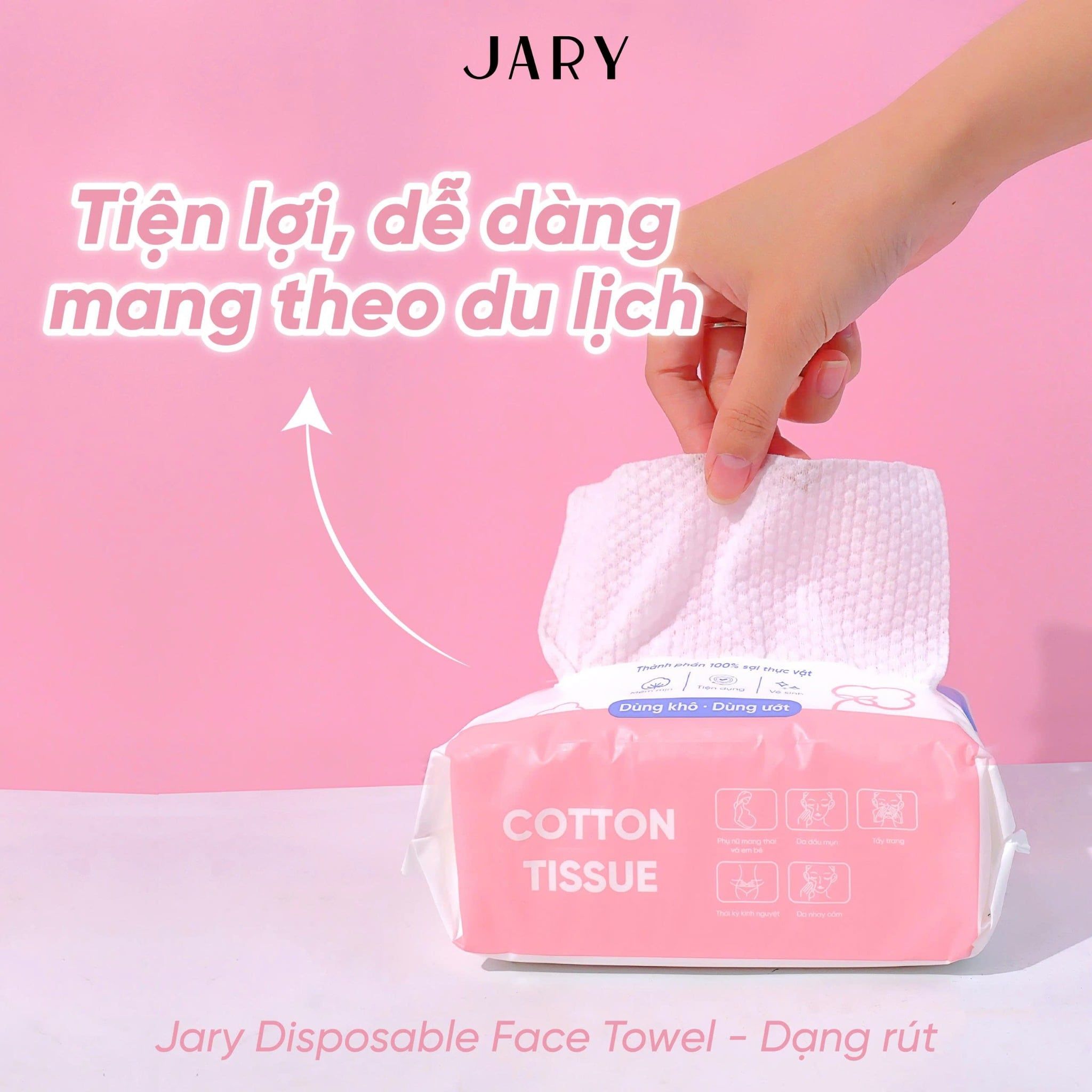 KHĂN MẶT DÙNG MỘT LẦN JARY DISPOSABLE FACE TOWEL - DẠNG CUỘN