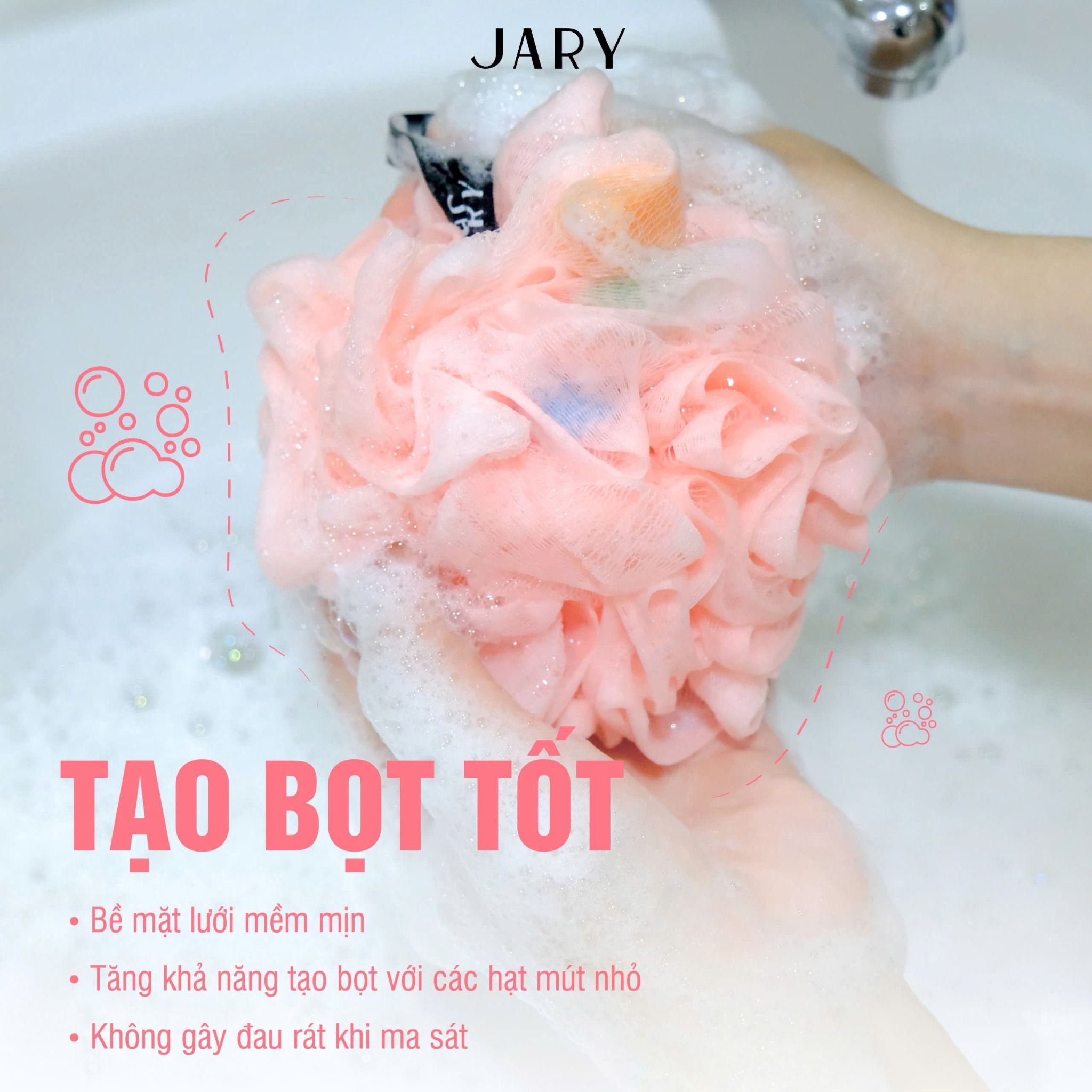 BÔNG TẮM XƠ MƯỚP CÓ MÚT JARY LOOFAH SPONGE 50G