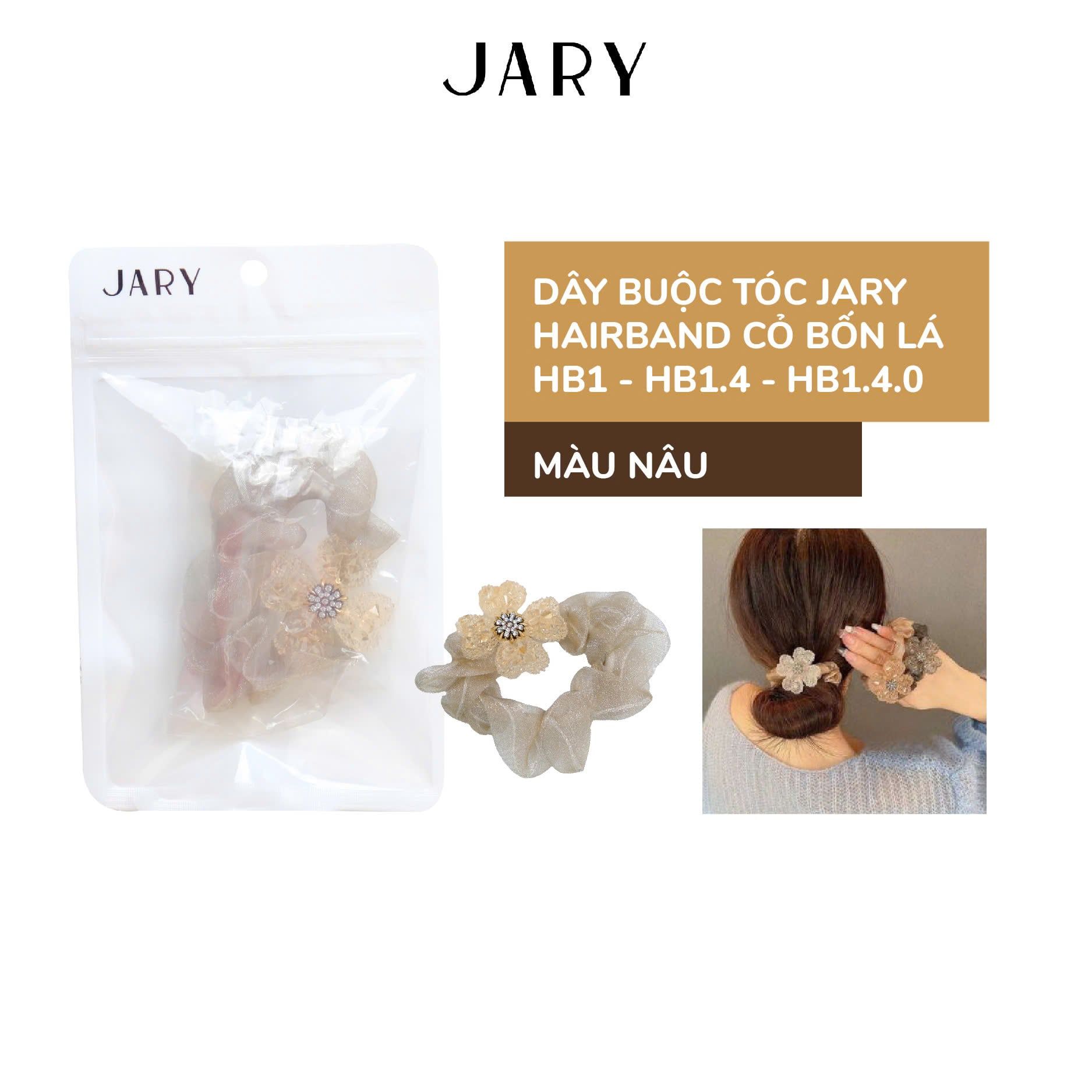 DÂY BUỘC TÓC JARY HAIRBAND CỎ BỐN LÁ - HB1 - HB1.4 - HB1.4.0 - MÀU NÂU