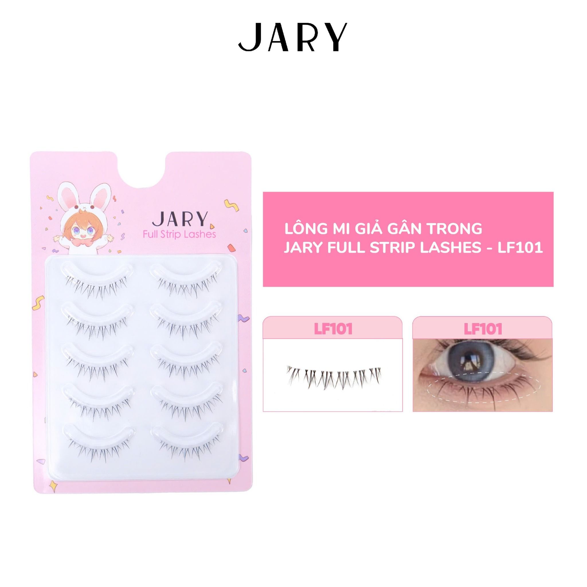 LÔNG MI GIẢ GÂN TRONG JARY FULL STRIP LASHES - LF101