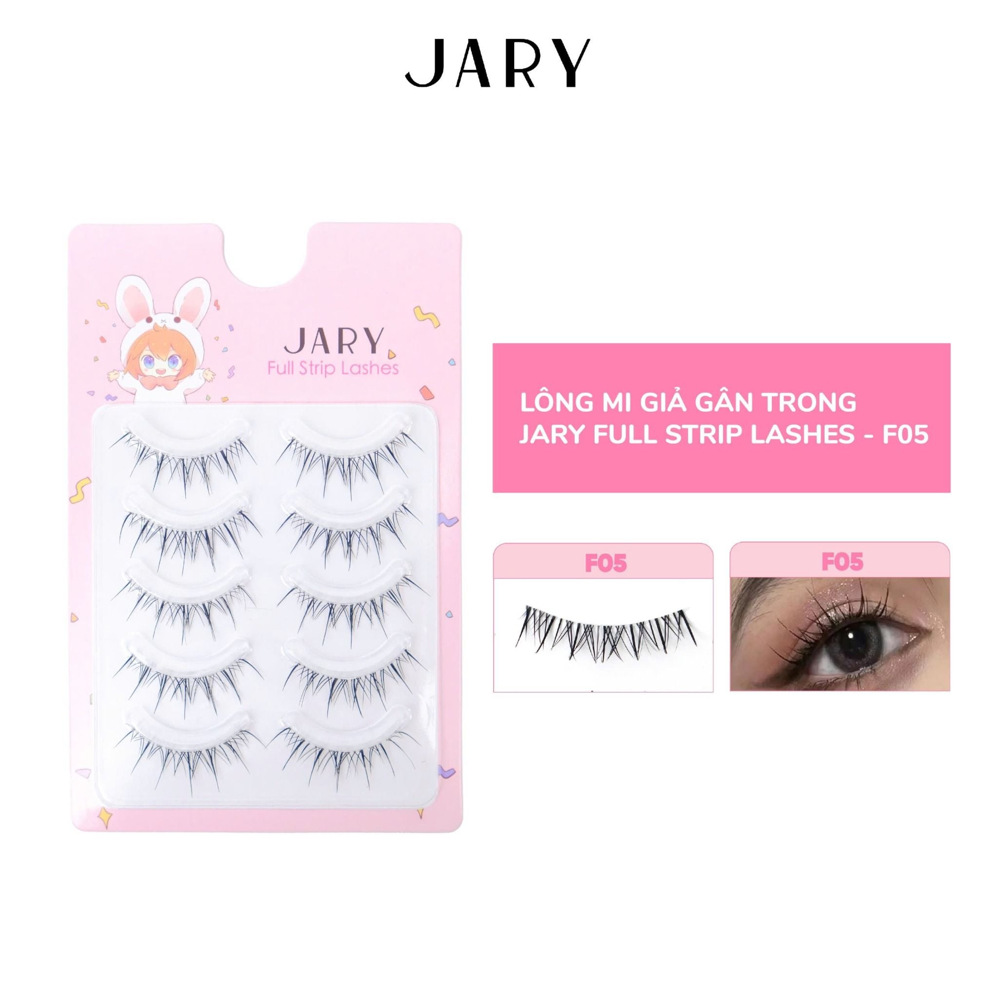 LÔNG MI GIẢ GÂN TRONG JARY FULL STRIP LASHES - F05